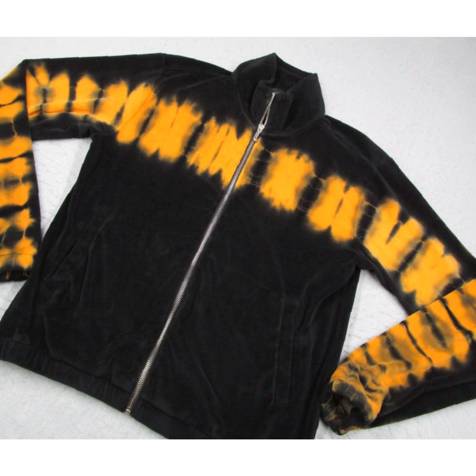Teddy Fresh Teddy Fresh Jacket Men Small Black Tie Dye Velour Full Zip Retro Streetwear Bear Size US S / EU 44-46 / 1 - 2 Thumbnail