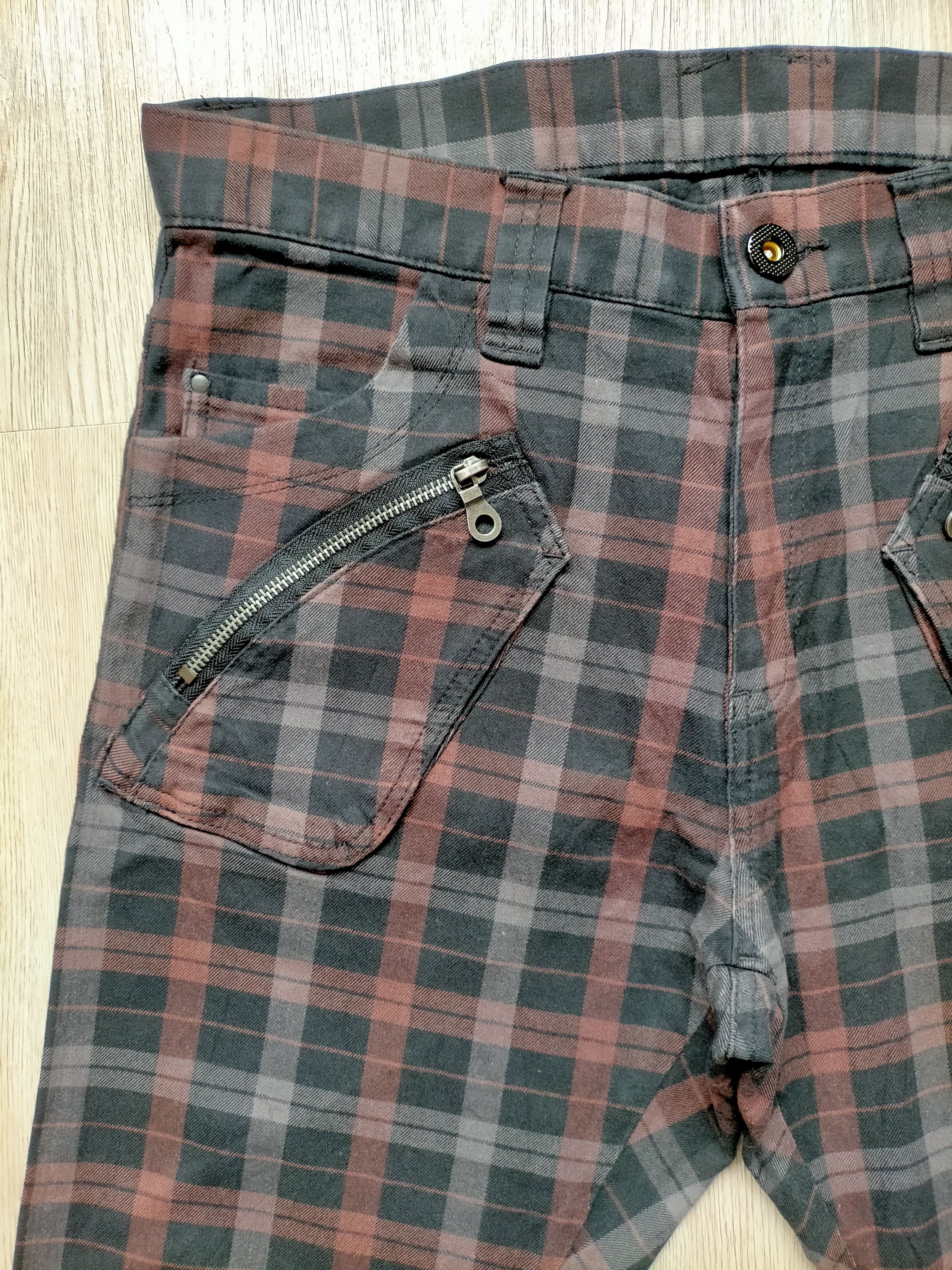 PPFM PPFM Curve Check Bondage Punk Style Pants Size US 34 / EU 50 - 4 Thumbnail