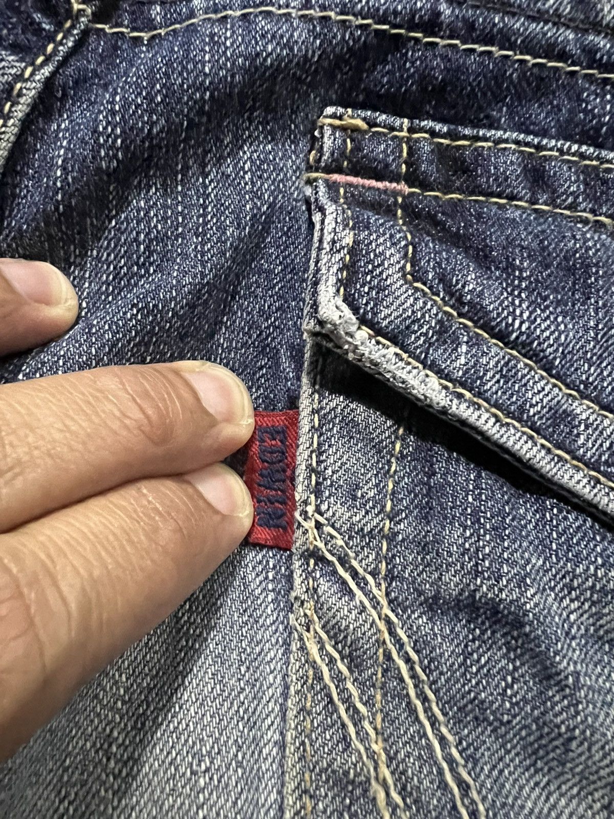 Edwin × If Six Was Nine × Le Grande Bleu (L.G.B.) VINTAGE EDWIN 503 BLUE TRIP WASHED JEANS Size US 33 - 20 Thumbnail