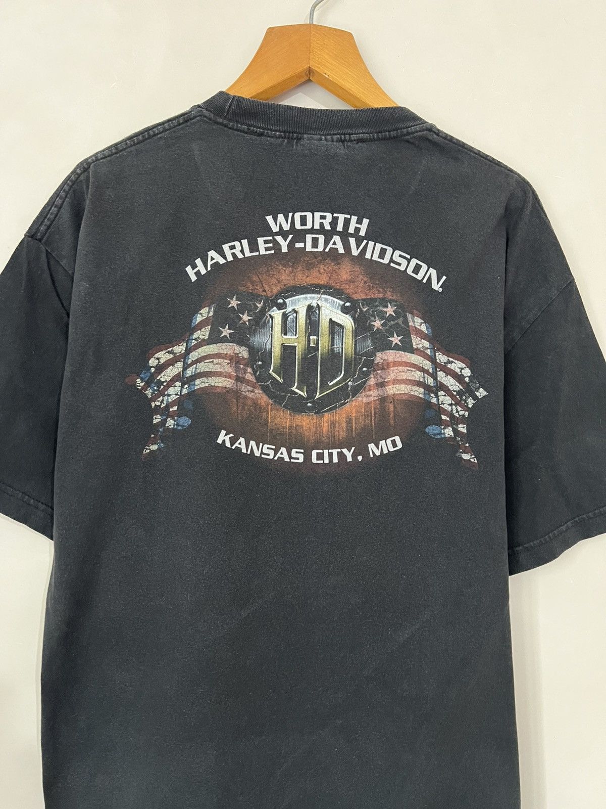 Harley Davidson Vintage Harley Davidson Kansas Printed Tee Size US XL / EU 56 / 4 - 5 Thumbnail