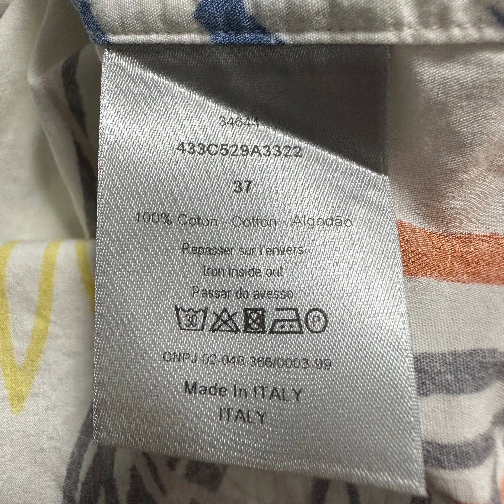 Dior Dior Homme 15SS Runway Colored Graffiti Shirt 37 Size US XS / EU 42 / 0 - 6 Thumbnail