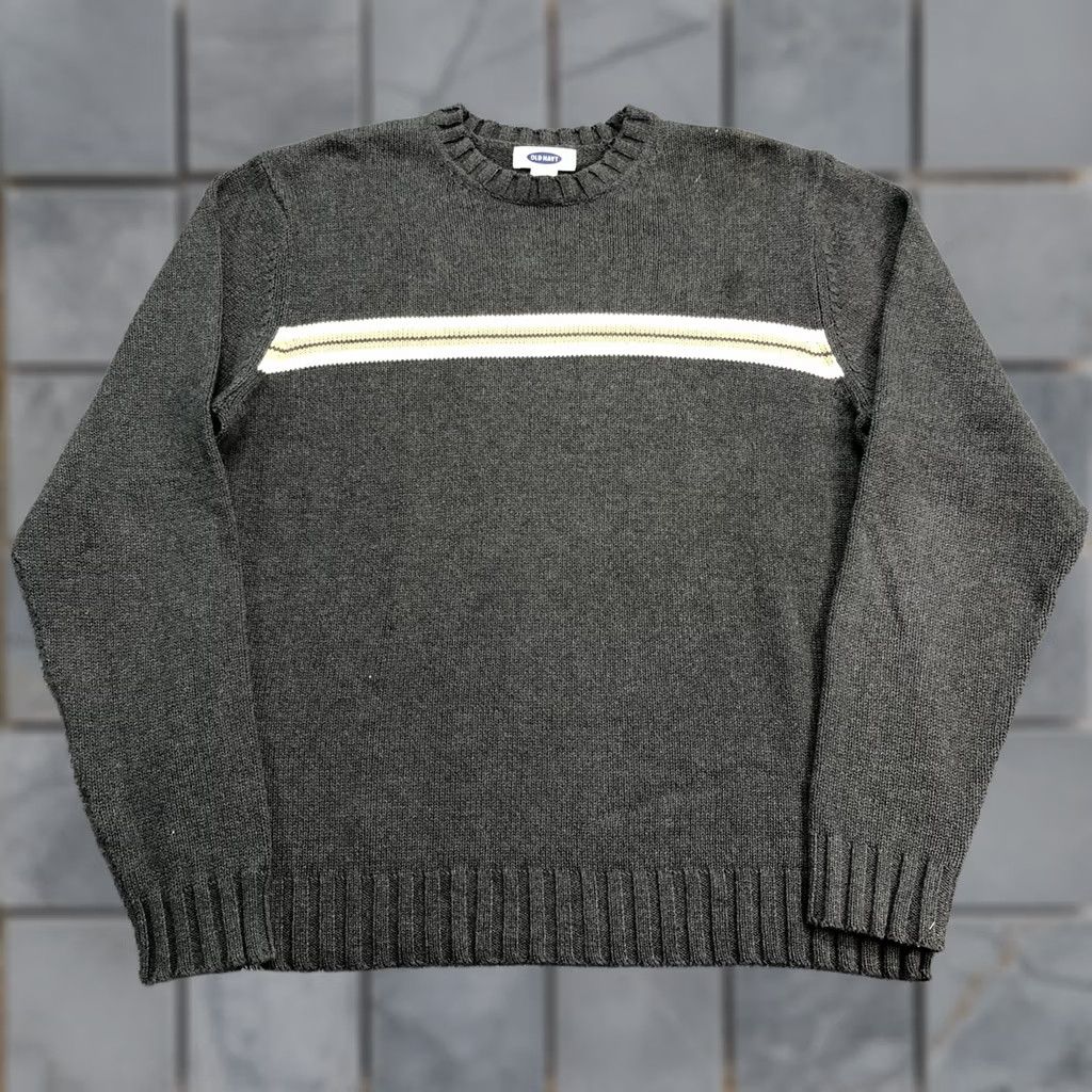 Old Navy Old Navy Mens Large Gray Stripe Crewneck Cotton Pullover Casual Size US L / EU 52-54 / 3 - 1 Thumbnail