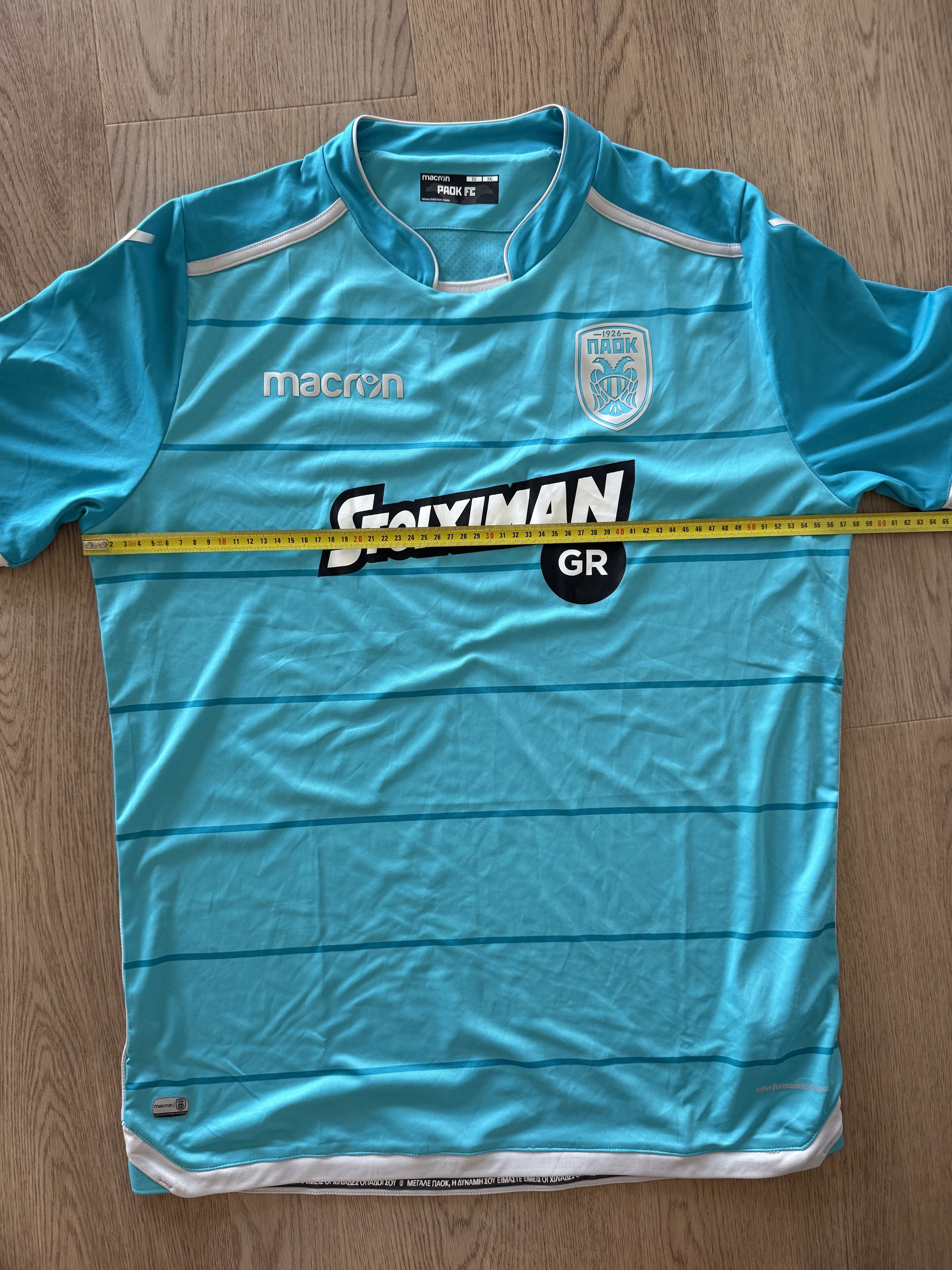 Macron PAOK FC 2017/18 Macron Blue Third Football Shirt Size XXL Size US XXL / EU 58 / 5 - 8 Thumbnail