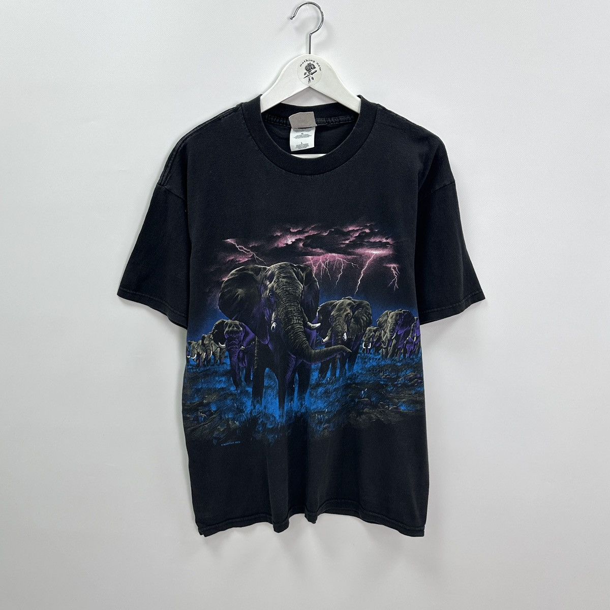 Habitat Vintage 90s Habitat Elephants Lighting Aop tee y2k rare og Size US L / EU 52-54 / 3 - 1 Thumbnail