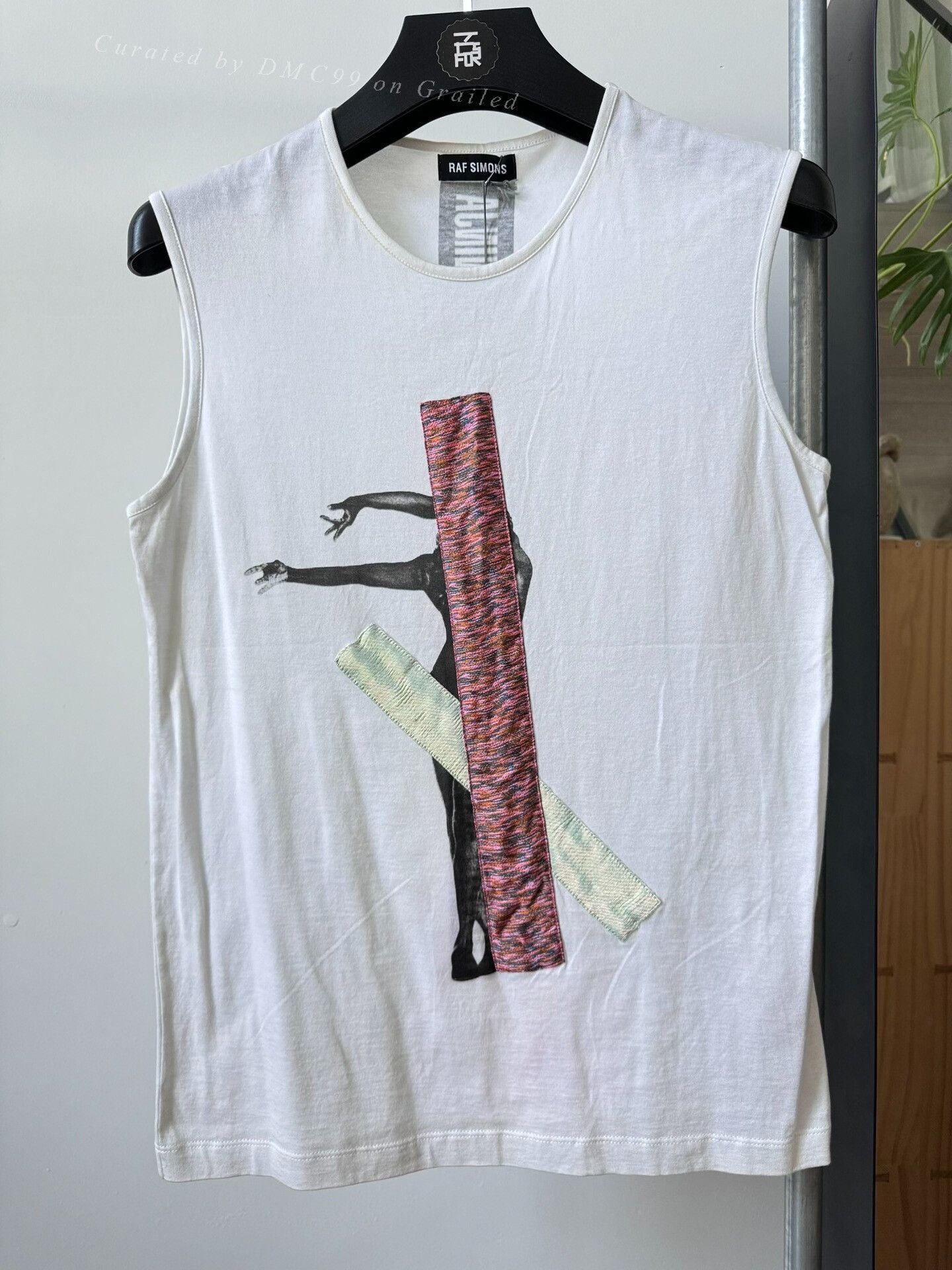 Raf Simons SS98 Raf Simons 'Black Palms' Tie-Dye Graphic Tank-top