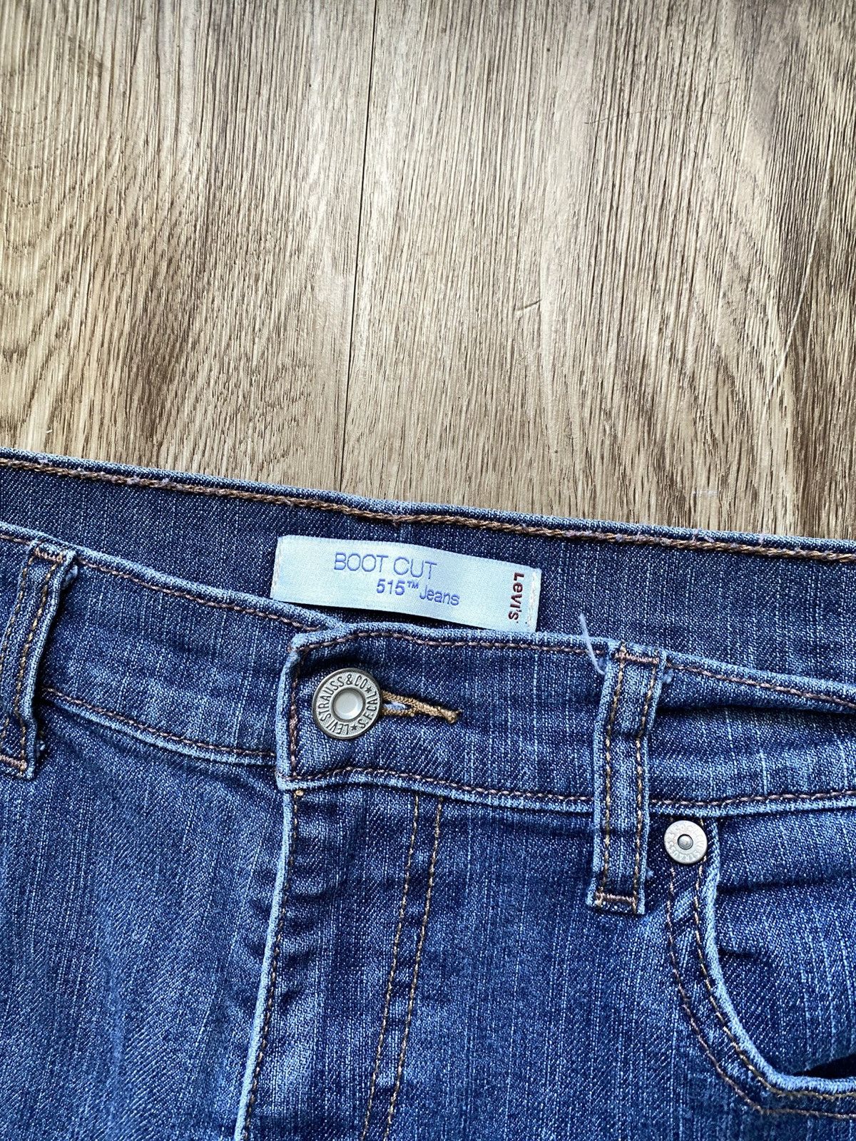 Levi's Y2K Bootcut Flare Levis 515 Denim Jeans Size 32" / US 10 / IT 46 - 4 Thumbnail