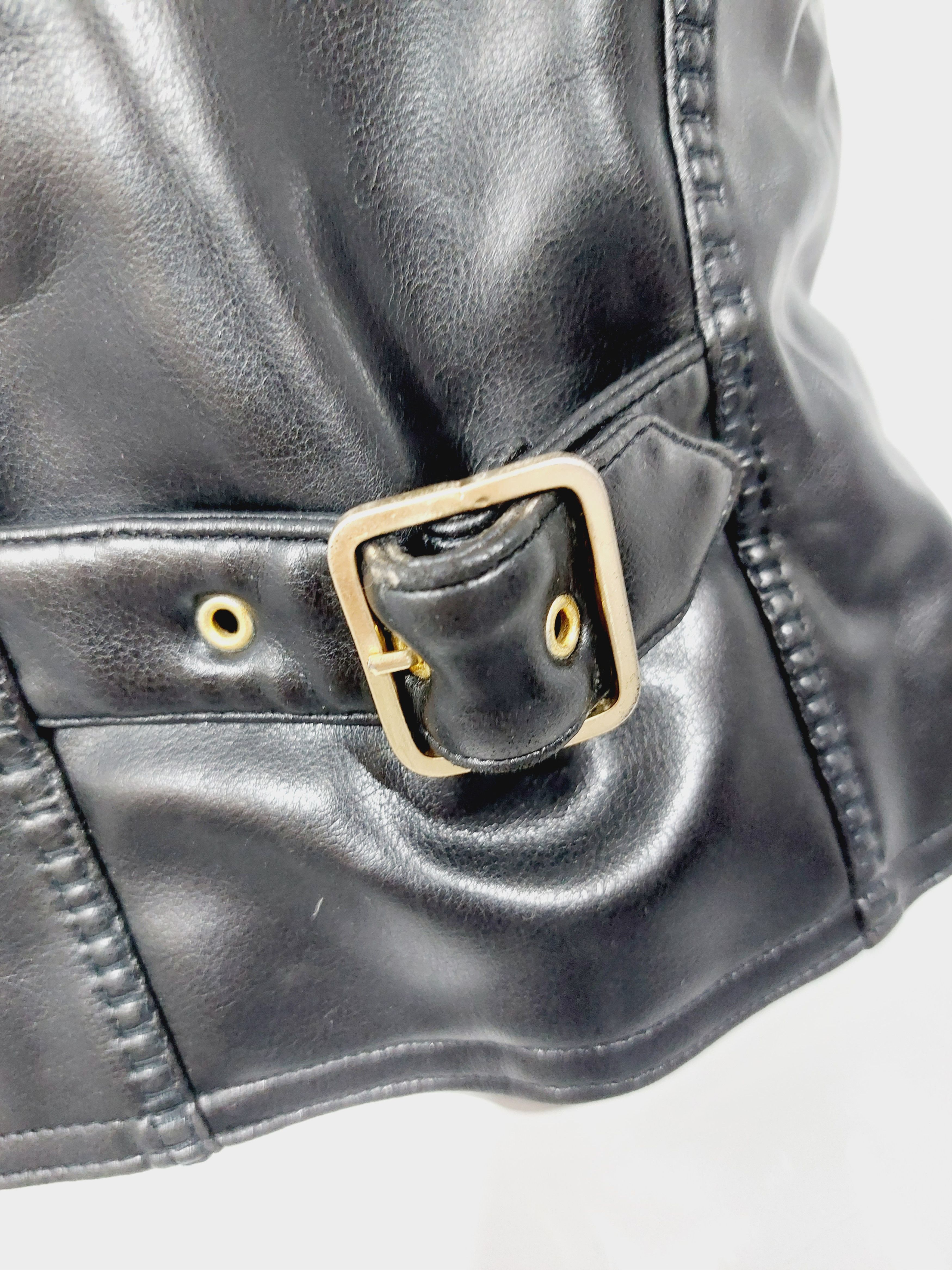 Moschino Moschino Jeans Bella Hadid Faux Leather Black Vest Top Size S / US 4 / IT 40 - 12 Thumbnail