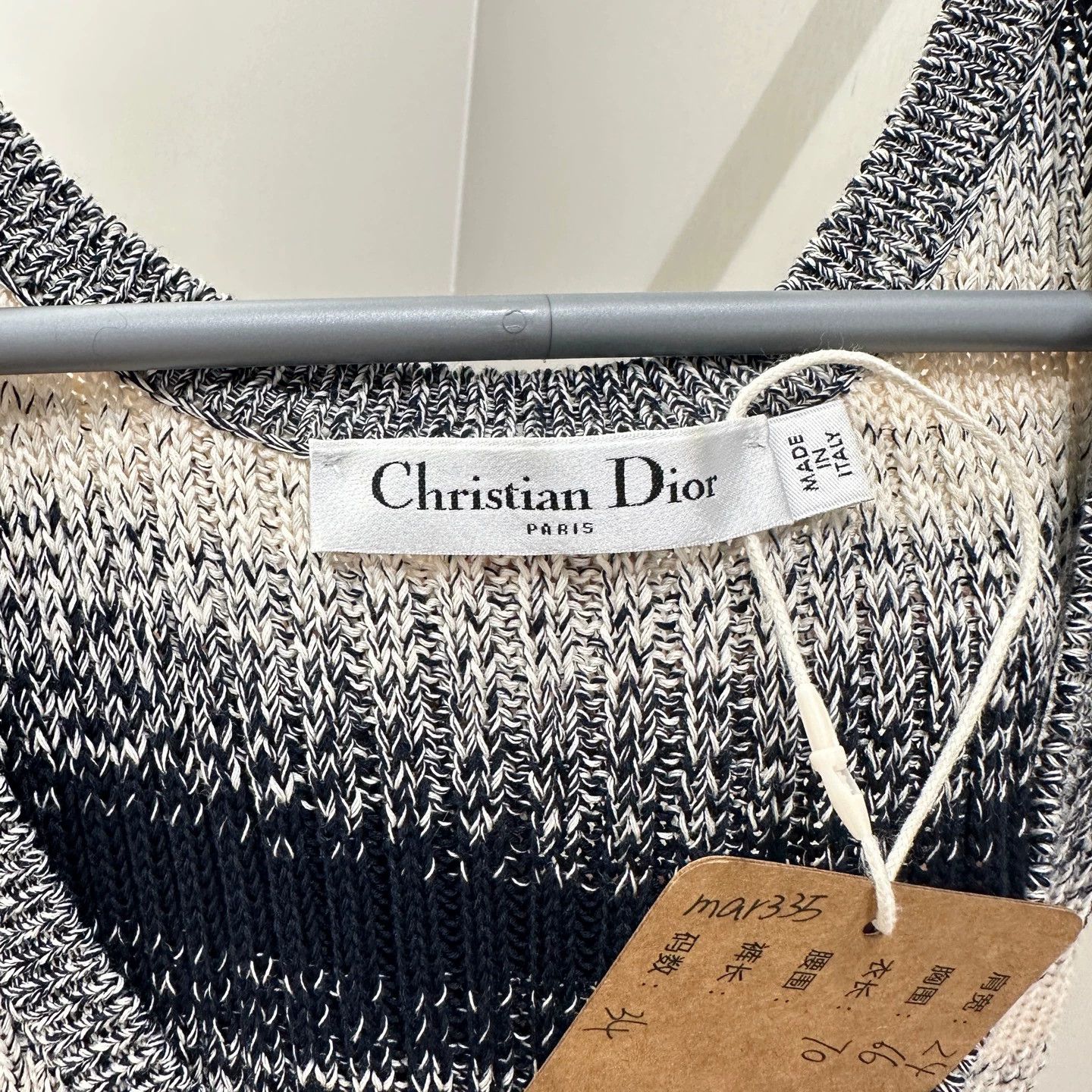 Dior Christian Dior mar335 knit striped camisole 34 Size XS / US 0-2 / IT 36-38 - 3 Thumbnail