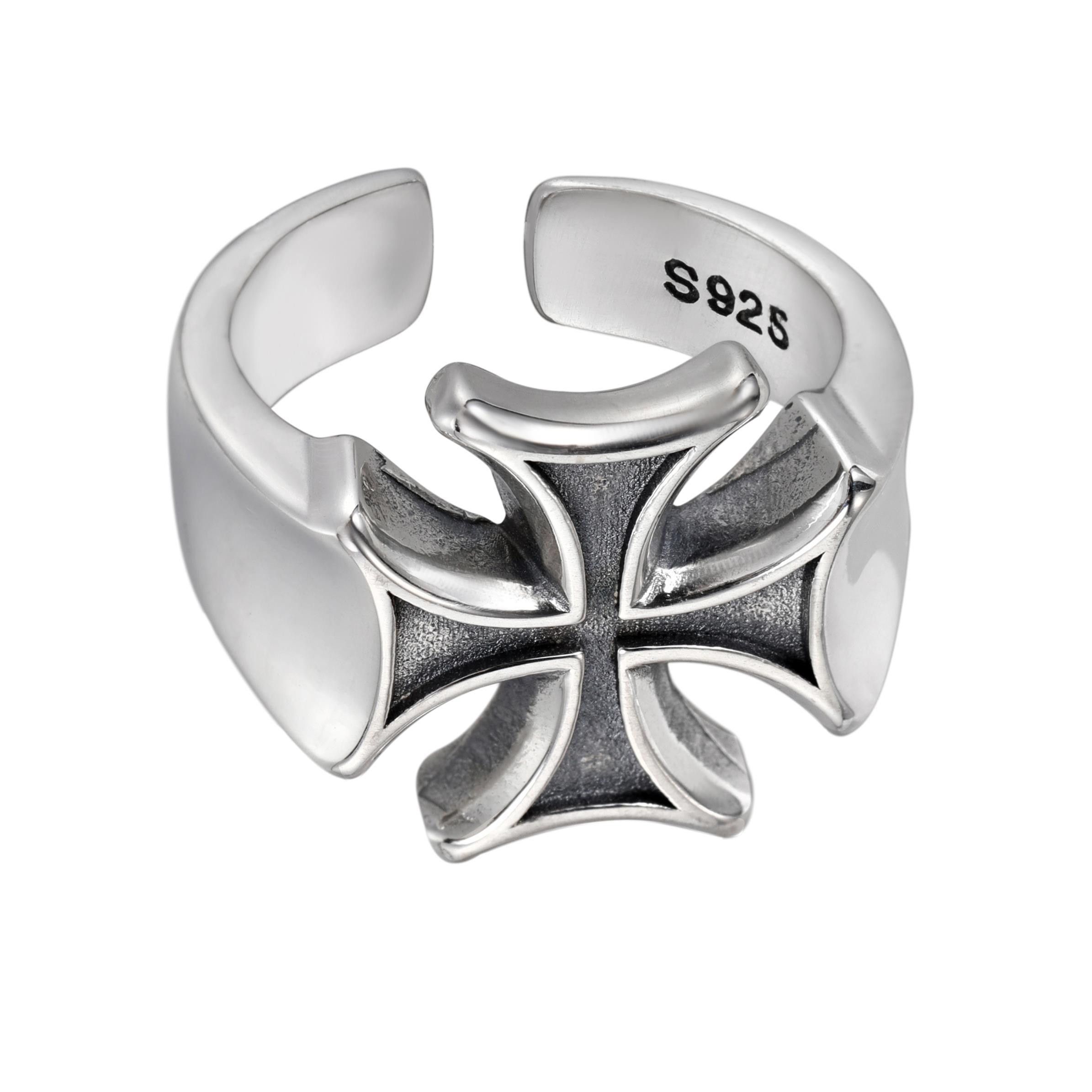 Jewelry Cross New Trend Jewelry Rings Open Chrome Ring Size 7-13 Size ONE SIZE - 4 Thumbnail