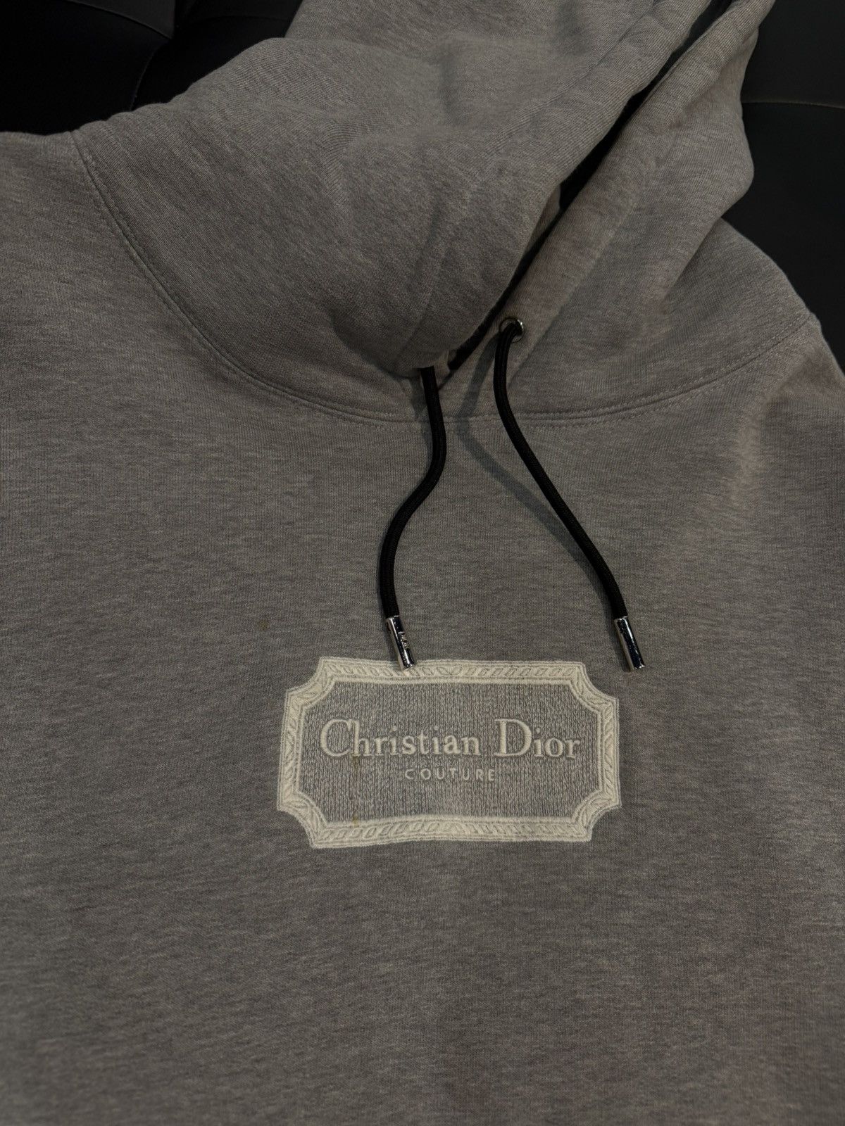 Dior Size L - Dior Couture Hooded Sweatshirt Grey Size US L / EU 52-54 / 3 - 4 Thumbnail