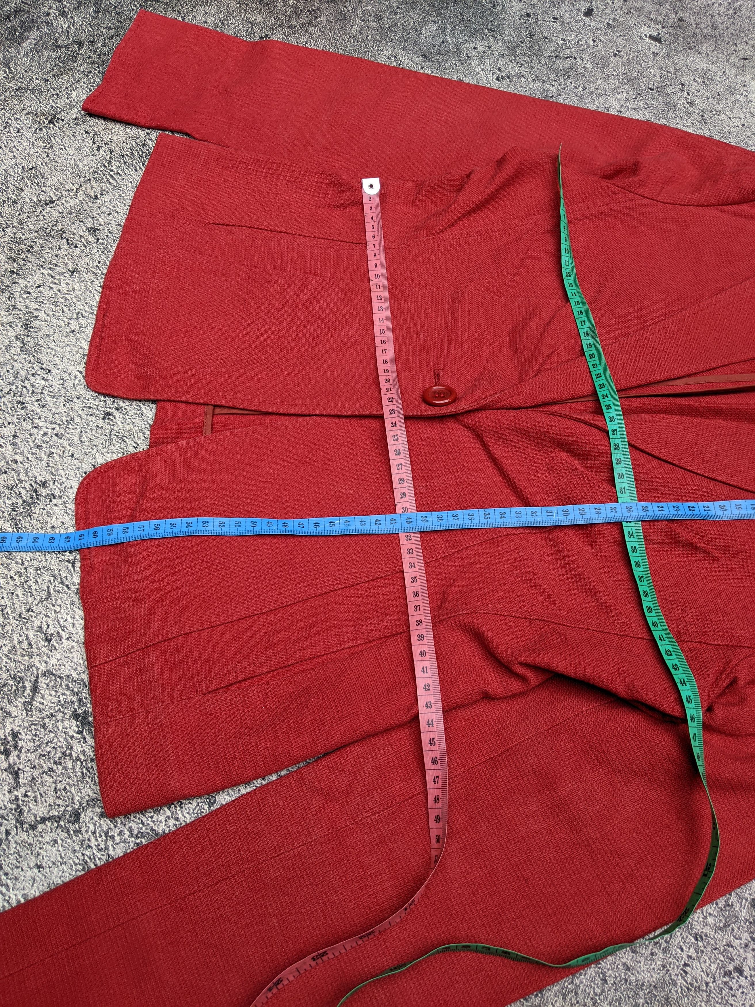 Yohji Yamamoto Vintage INED by Yohji Yamamoto Women's Red Blazer Size M / US 6-8 / IT 42-44 - 13 Thumbnail