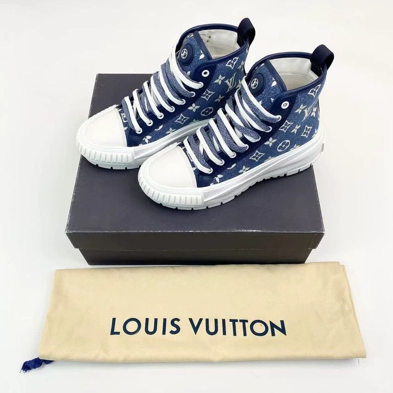 Louis Vuitton Louis Vuitton Squad Old Flower Full Print High Top Canvas Size US 7 / IT 37 - 2 Thumbnail