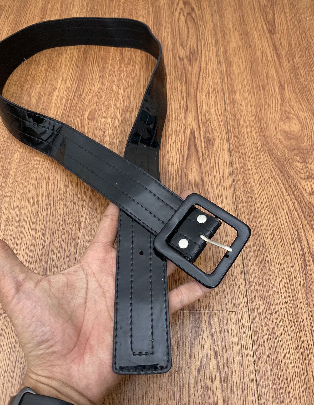 Japanese Brand × Vintage Black womens belt Size ONE SIZE - 2 Thumbnail