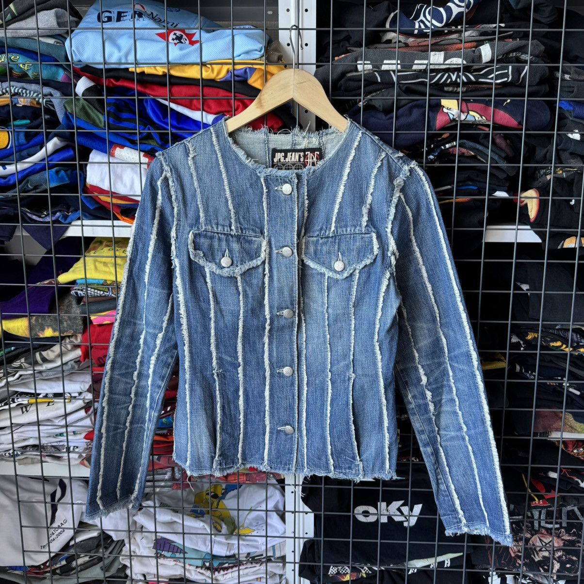 Vintage Jean Paul Gaultier JPG Fray Denim Jacket Size M / US 6-8 / IT 42-44 - 1 Thumbnail