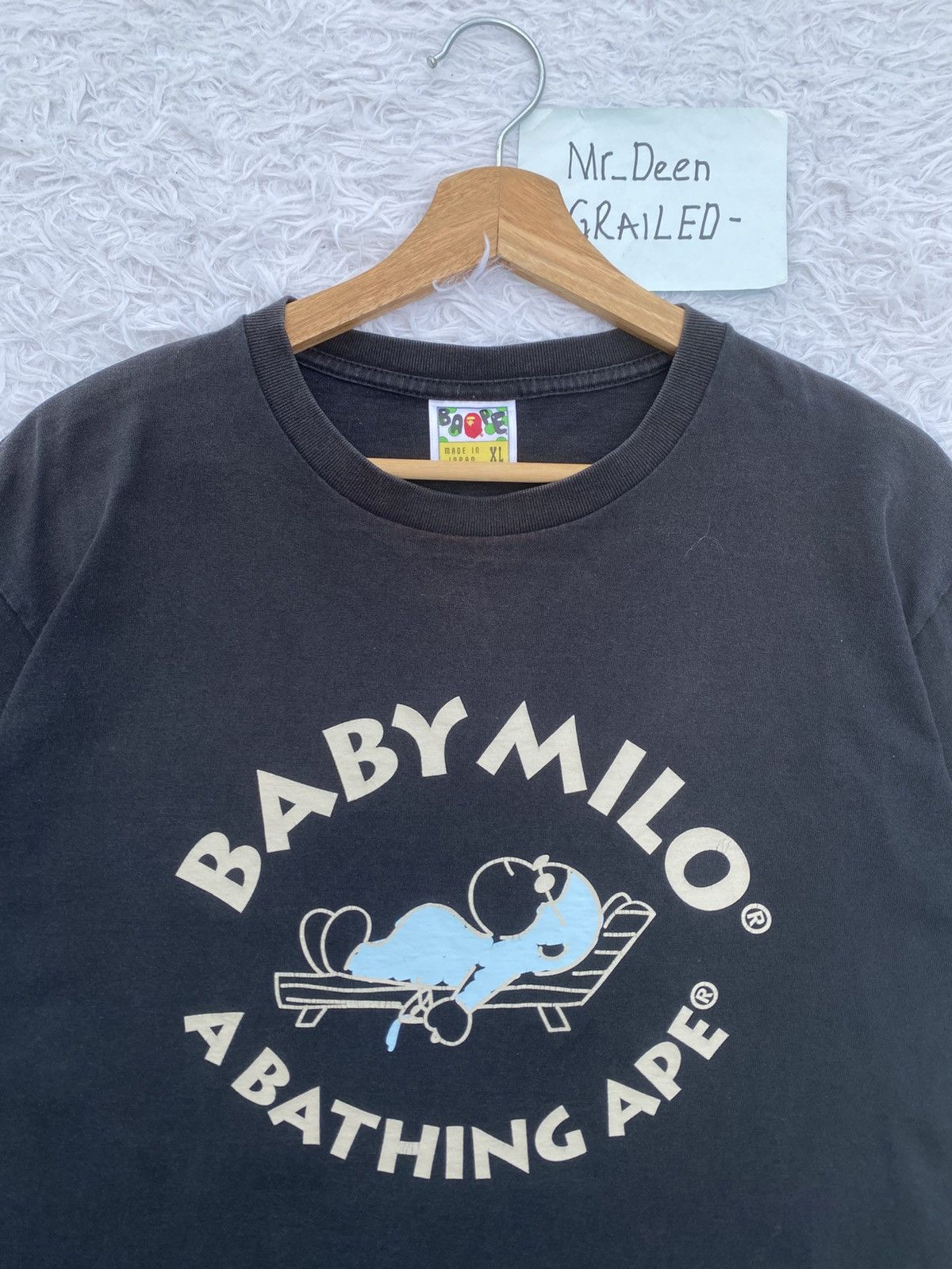 Bape Rare BAPE By Baby Milo Rest In Bed Picnic Tshirt Size US XL / EU 56 / 4 - 7 Thumbnail