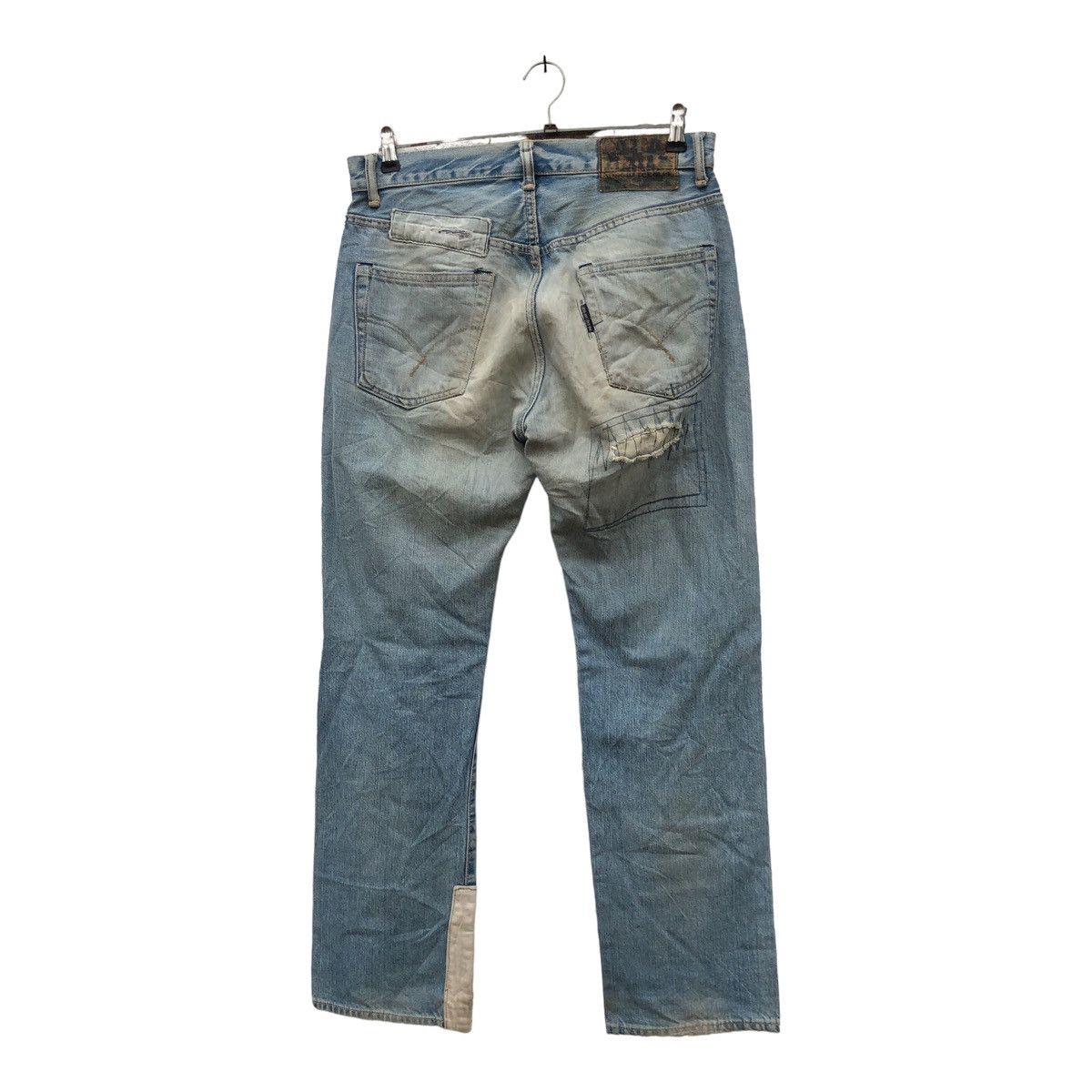Blue Blue Japan × Japanese Brand Blue Blue Japan Iron HR Market Destress Denim Sun Faded Size US 33 - 2 Thumbnail