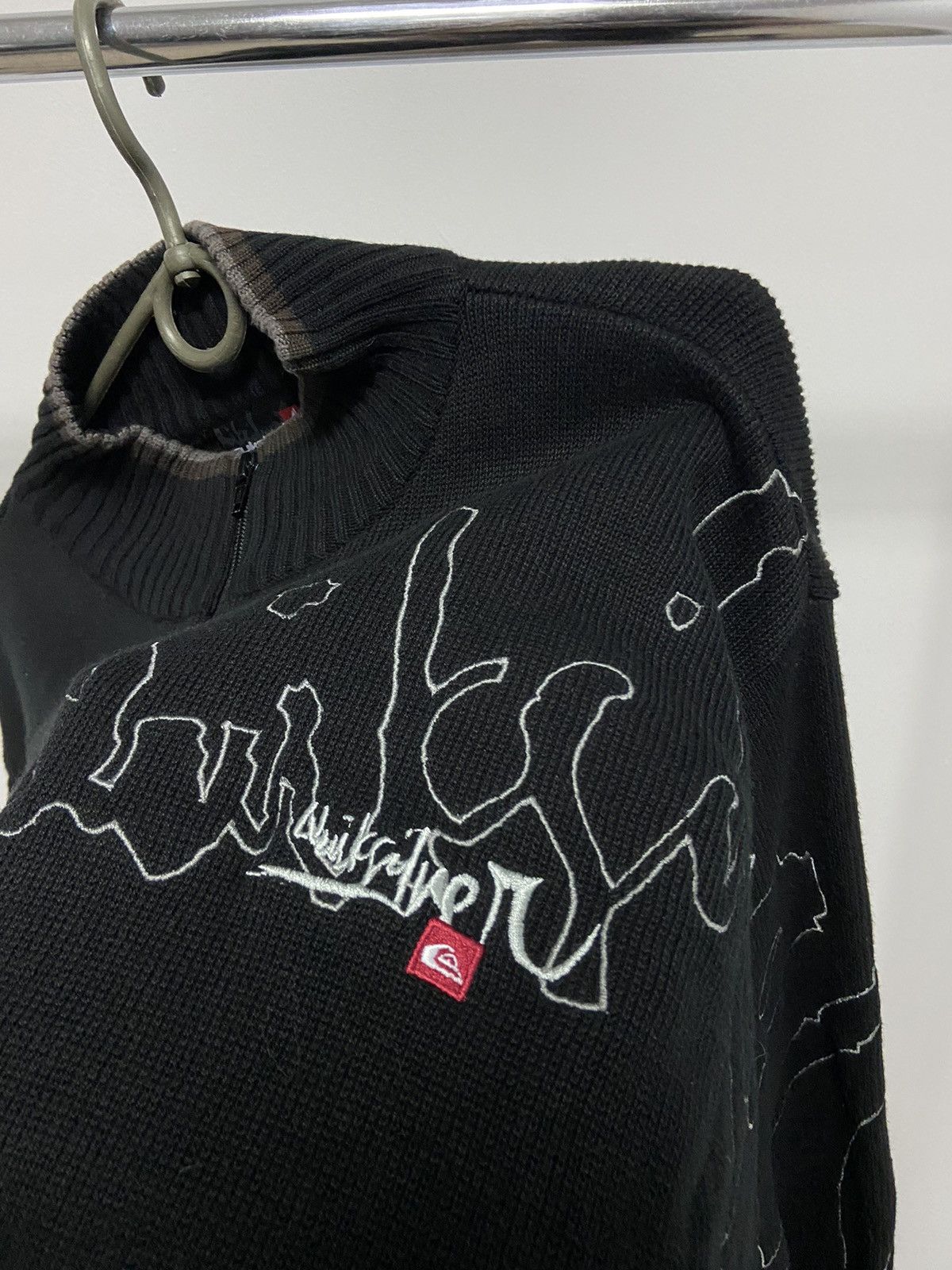Quiksilver × Vintage Quiksilver Vintage Big Logo Sweater Zip Knitted Y2K Size US XXL / EU 58 / 5 - 6 Thumbnail