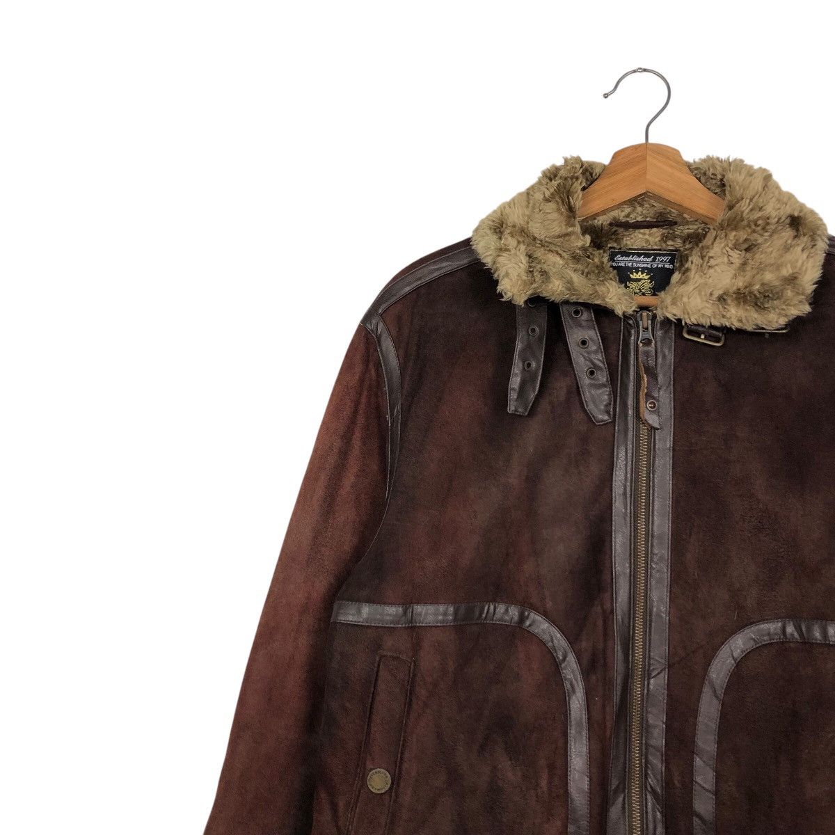 Japanese Brand 📌Vintage Biker Jacket Shearling Fur Blanket Kissmark Size US M / EU 48-50 / 2 - 8 Thumbnail