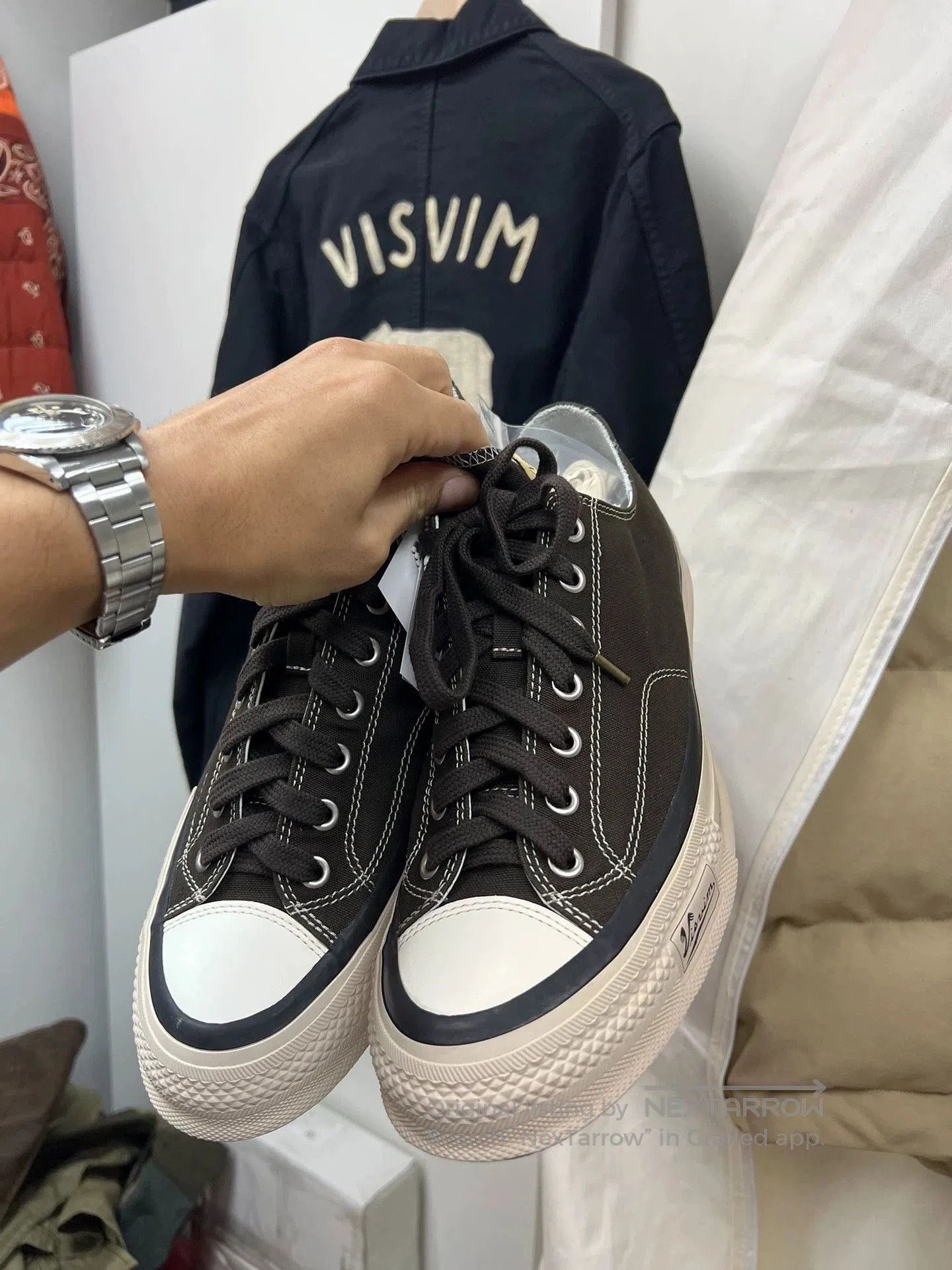 Visvim Black Canvas Low-Top Sneakers Size 12. Size US 12 / EU 45 - 2 Thumbnail