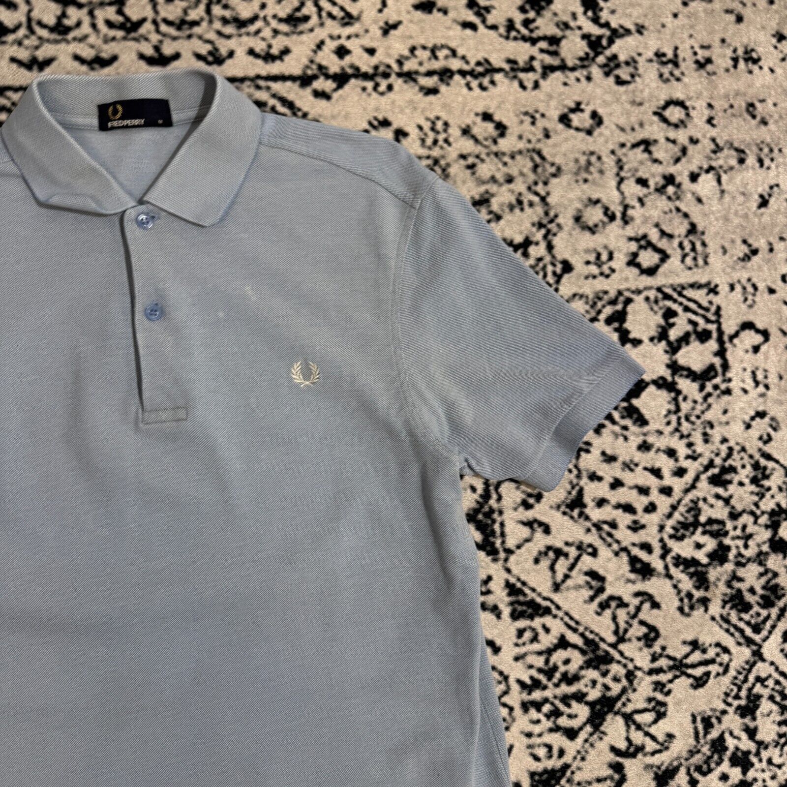 Fred Perry × Vintage Fred Perry Baby Blue Cotton Polo Shirt Size M Vintage 90s Size US M / EU 48-50 / 2 - 4 Thumbnail