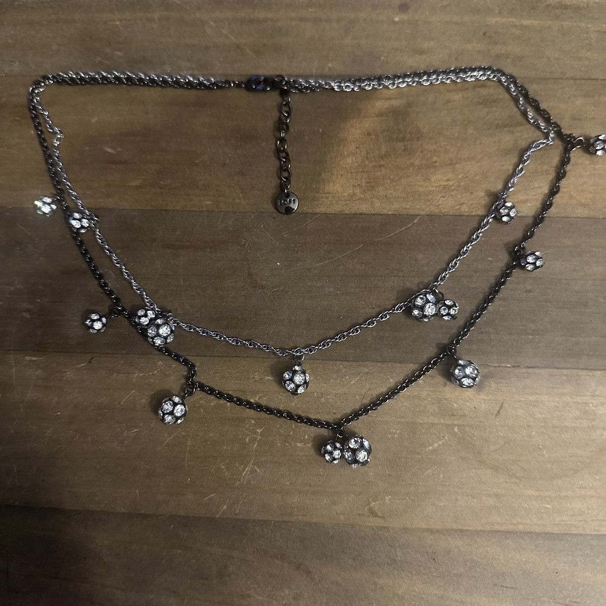 Loft Loft layered two tone crystal ball charm necklace Size ONE SIZE - 2 Thumbnail