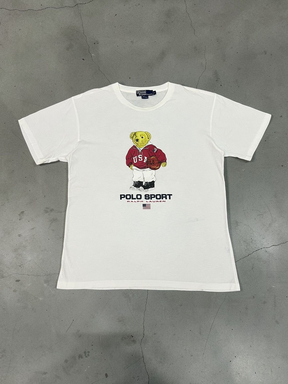 Polo Ralph Lauren Vintage Polo Sport Ralph Lauren Bear USA Basketball T-Shirt Size US M / EU 48-50 / 2 - 1 Thumbnail