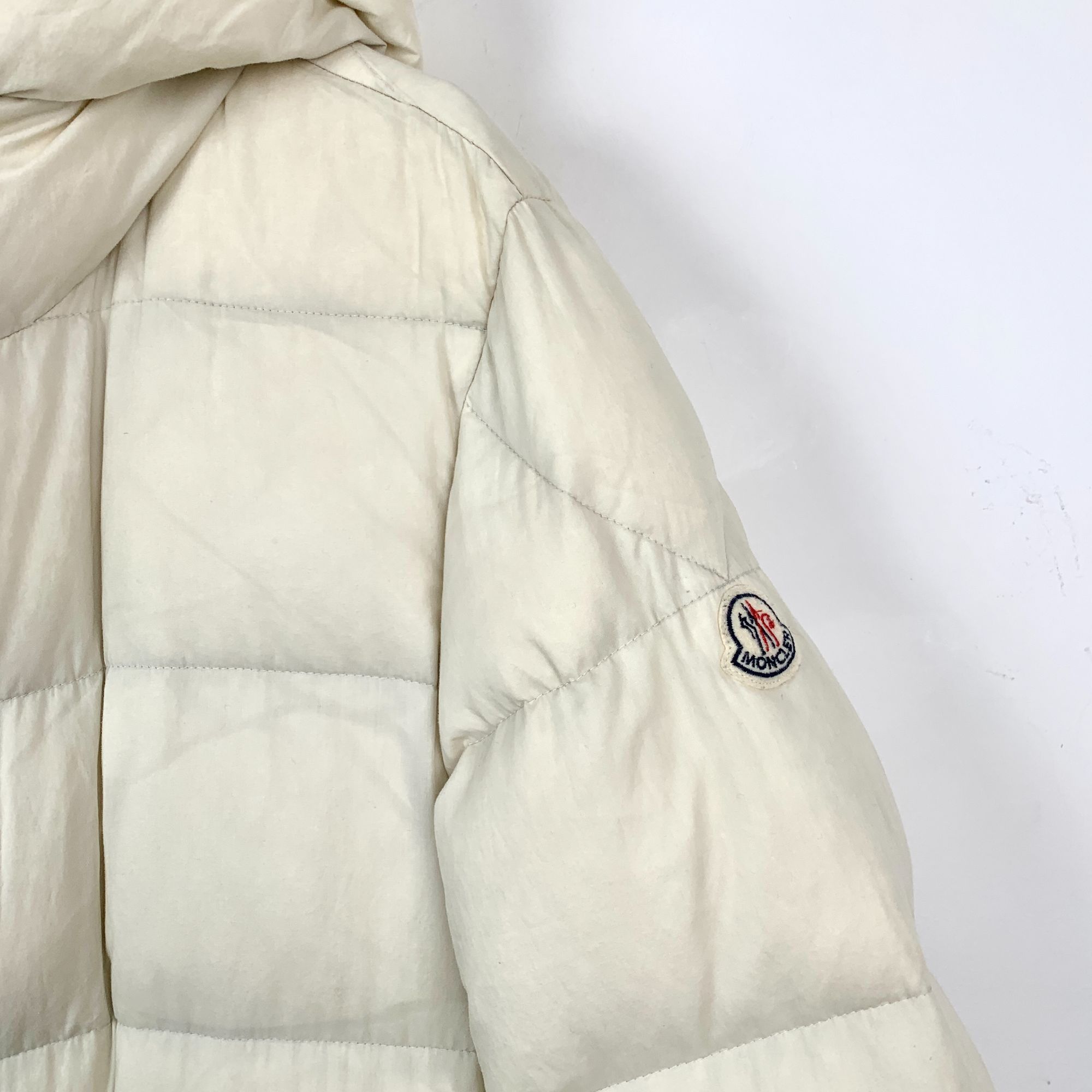 Moncler Moncler Montclar Series Off-White Logo Patch Hooded Down Jac Size M / US 6-8 / IT 42-44 - 7 Thumbnail