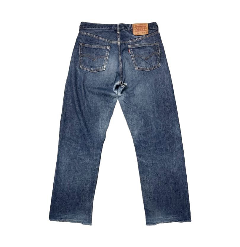 Levi's Vintage Levis 502 Big E Straight Leg Blue Jeans Distressed Size US 33 - 3 Thumbnail