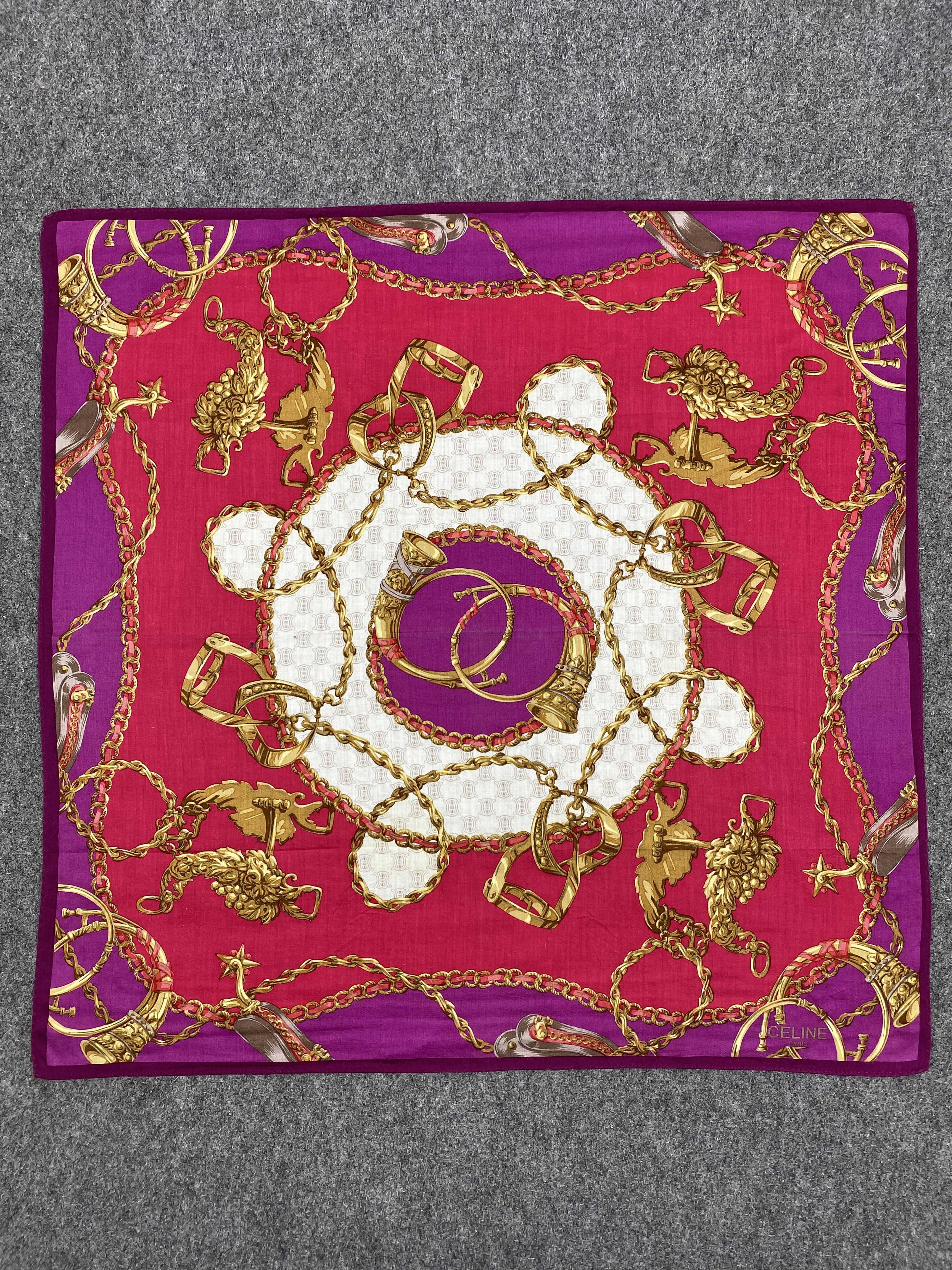 Celine Celine Handkerchief / Bandana / Neckerchief HKC0269 Size ONE SIZE - 4 Thumbnail
