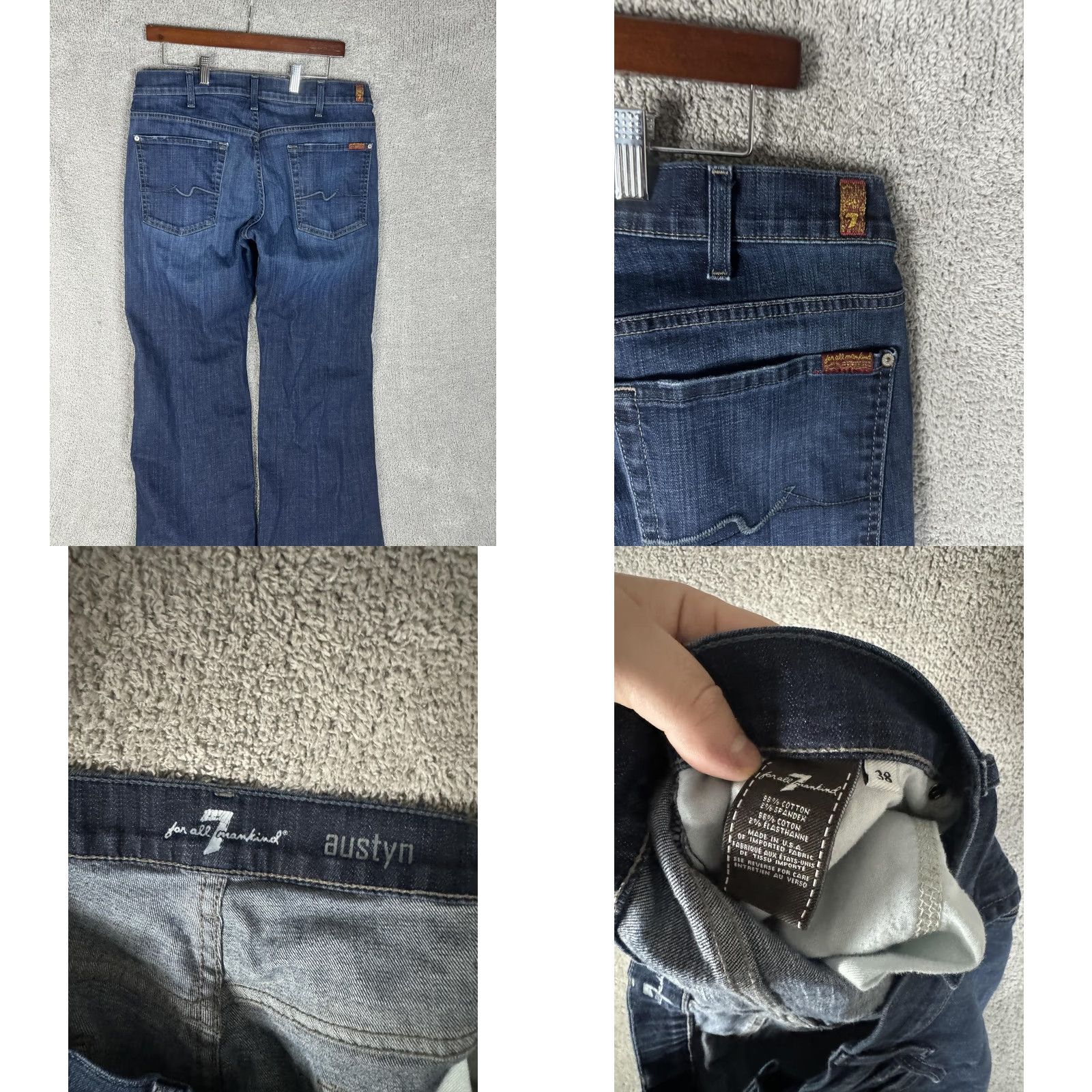 7 For All Mankind 7 For All Mankind Austyn Jeans Mens 38 Blue Denim Bootcut Relaxed Made USA Jeans Size US 38 / EU 54 - 9 Thumbnail