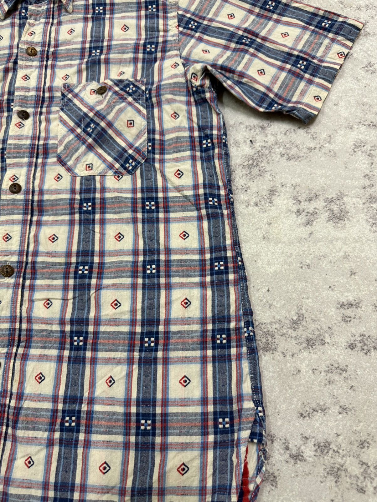Sugar Cane Vintage Sugar Cane Twill Check Wood Button Up Work Shirt Size US M / EU 48-50 / 2 - 5 Thumbnail