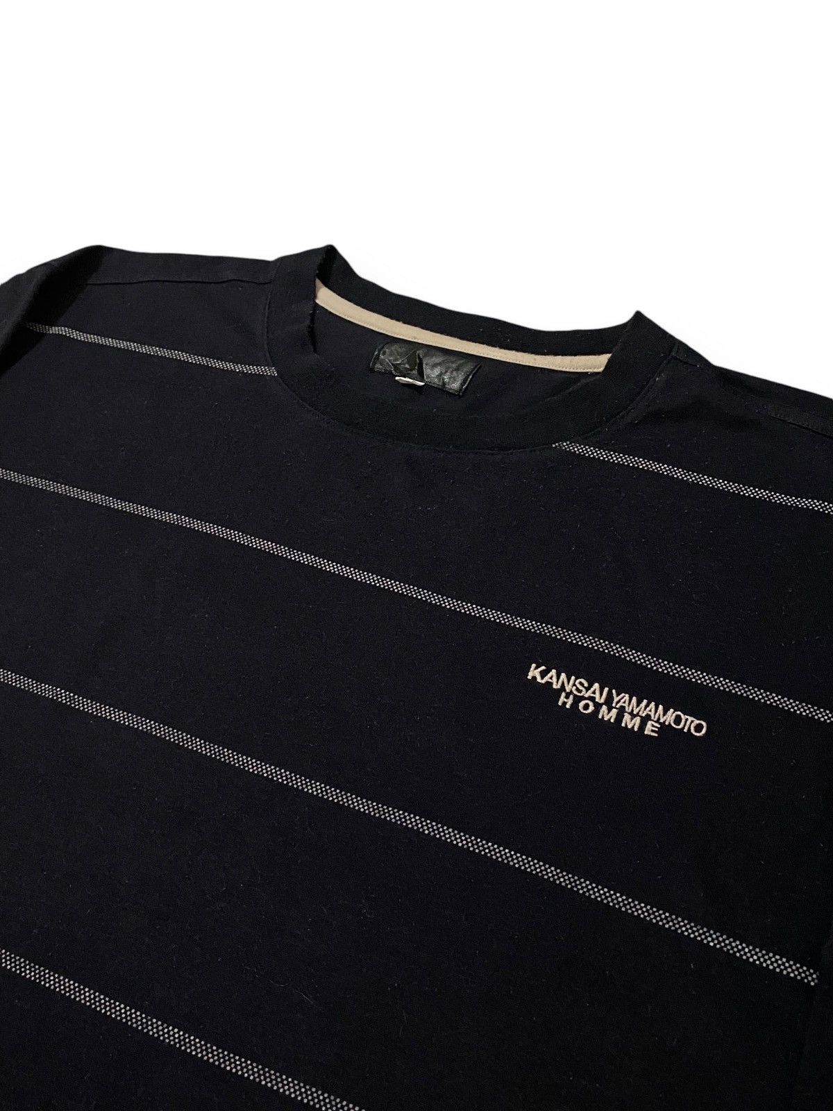 Japanese Brand × Kansai Yamamoto × Vintage VINTAGE KANSAI YAMAMOTO HOMME STRIPES LONGSLEEVE TEE Size US M / EU 48-50 / 2 - 3 Thumbnail