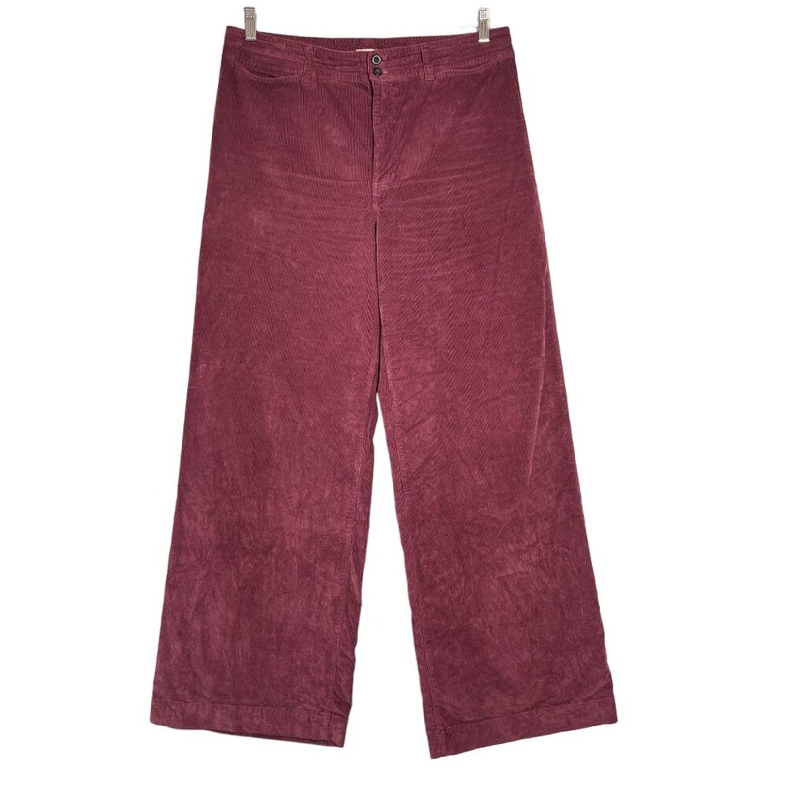 Faherty Faherty Stretch Cord Wide Leg Pants Maroon 33 Size 33" - 1 Thumbnail