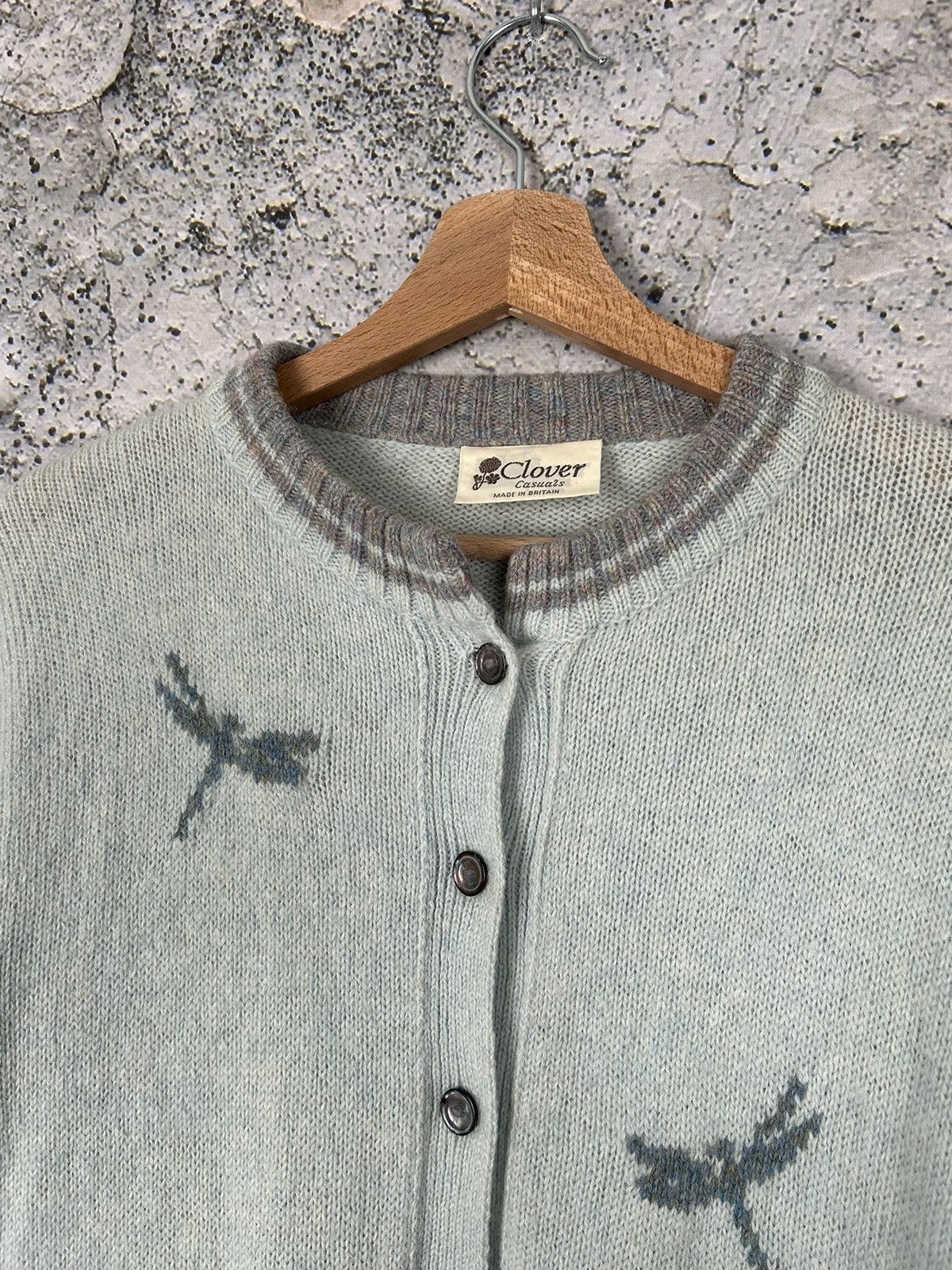 Vintage Vintage Wool Sweater Knitted Avantgarde Handmade England 90s Size US L / EU 52-54 / 3 - 3 Thumbnail