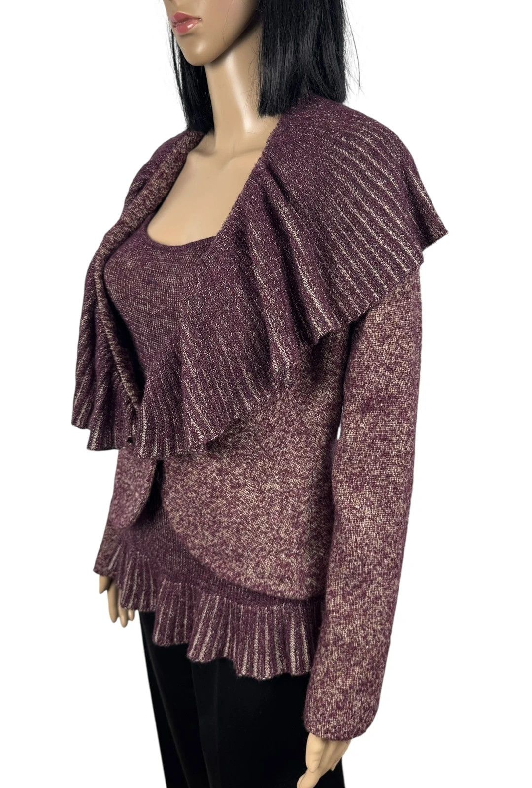 Ungaro Paris Emanuel Ungaro Blazer + Top Wool Pleated Set size L Size L / US 10 / IT 46 - 4 Thumbnail