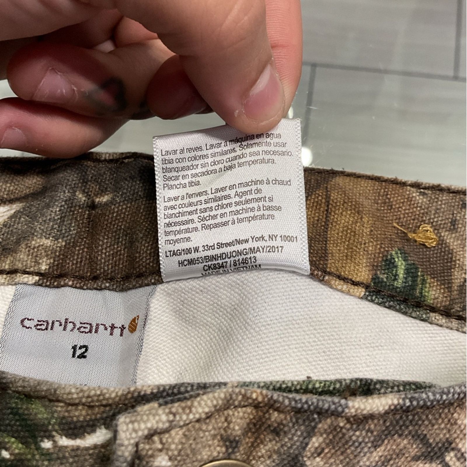 Carhartt Carhartt Realtree Camo Work Pants Youth Size 26 - 8 Thumbnail