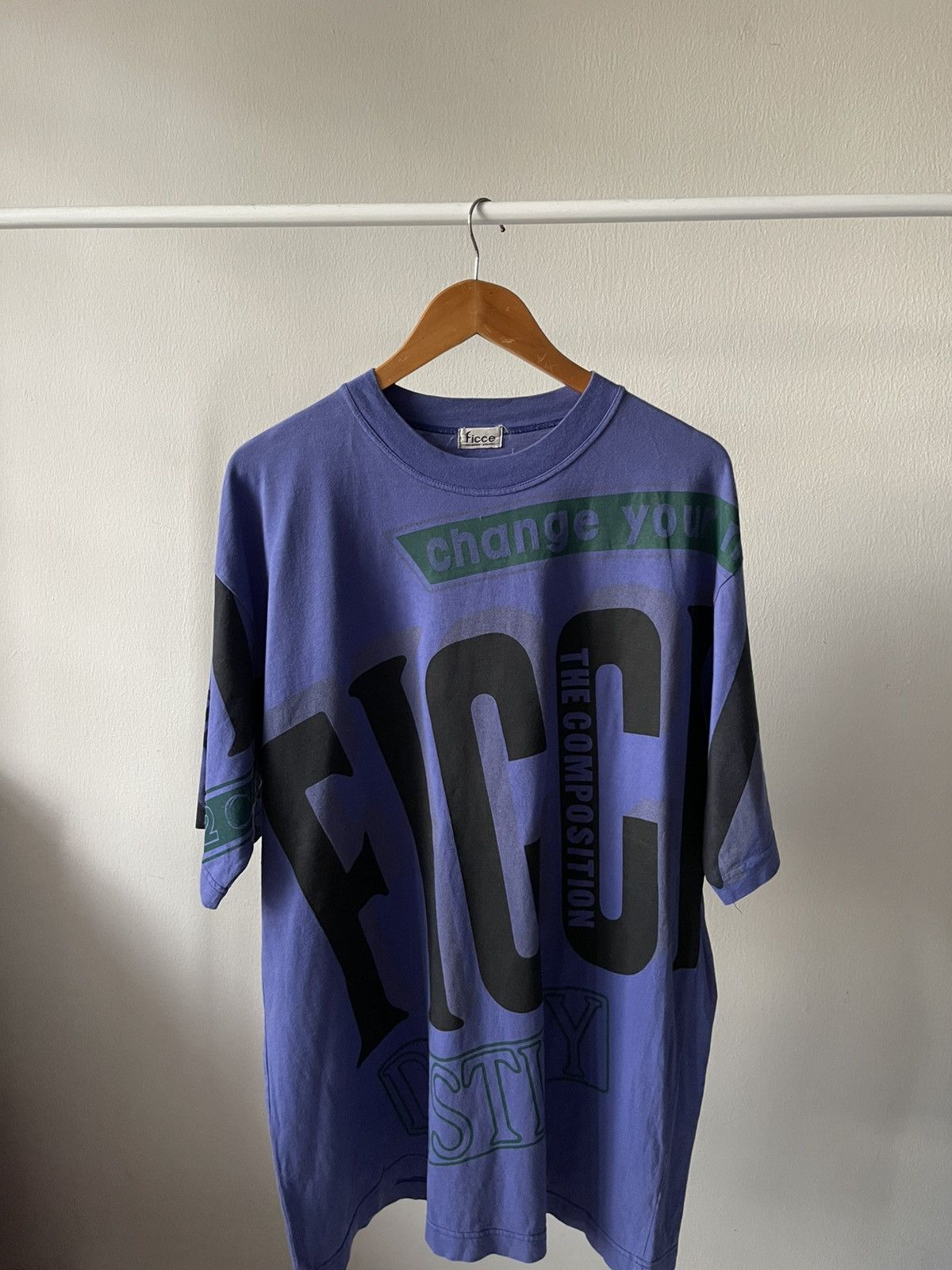 Yoshiyuki Konishi 90s Yoshiyuki Konishi FICCE Overprint Tee Size US XL / EU 56 / 4 - 2 Thumbnail