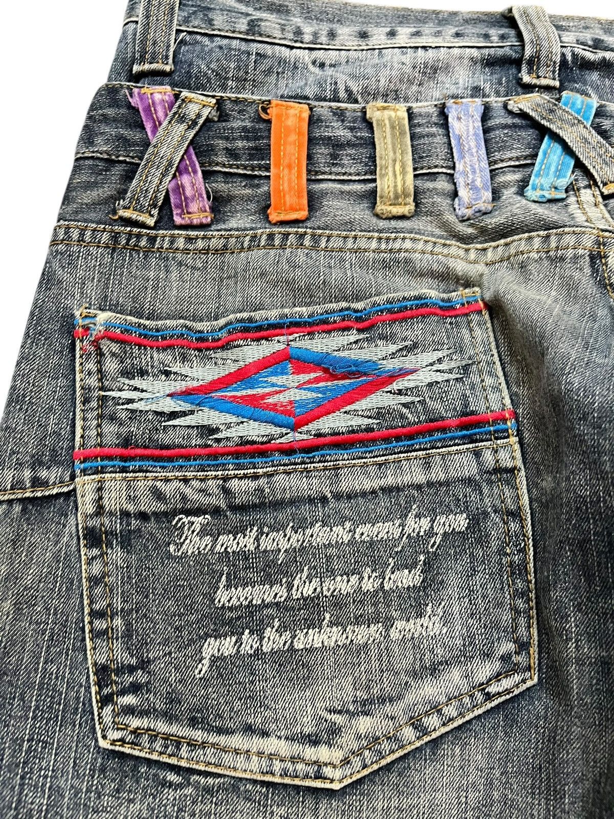 Hysteric Glamour Vintage Double Focus Double Waist Grunge Mudwash Denim Size US 31 - 7 Thumbnail