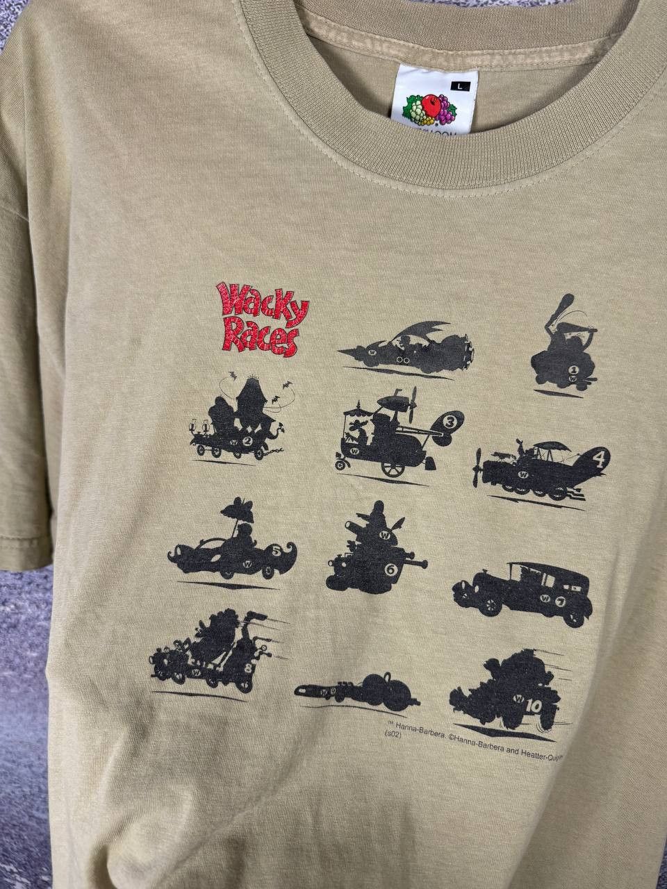 Cartoon Network × Fruit Of The Loom Wacky Races Hanna Barbera Vintage 2002 T-Shirt Large Size US L / EU 52-54 / 3 - 9 Thumbnail