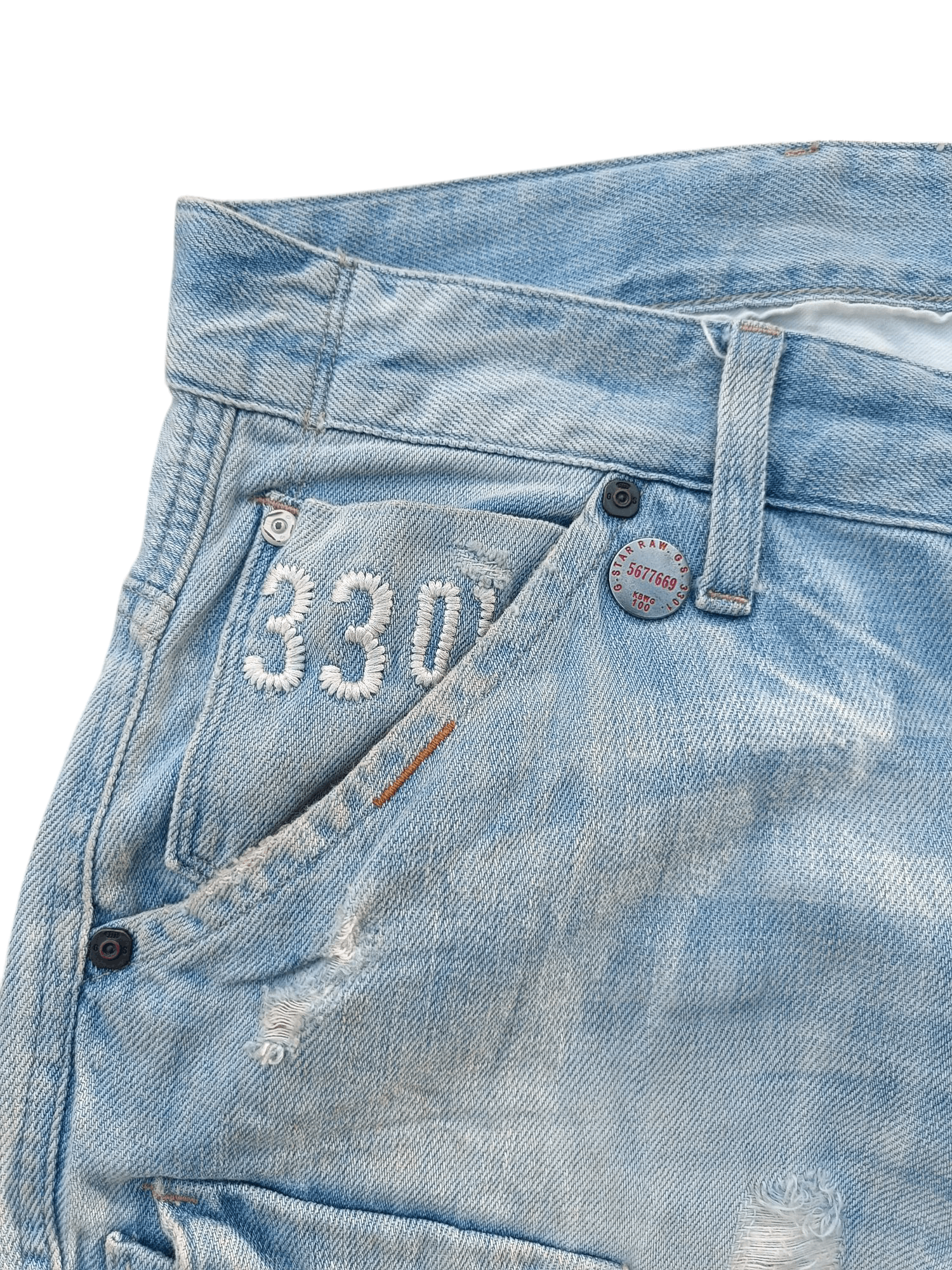 G-Star RARE 🔥 G Star Raw Denim 6 Pocket Distressed Denim E219 Size US 34 / EU 50 - 20 Thumbnail