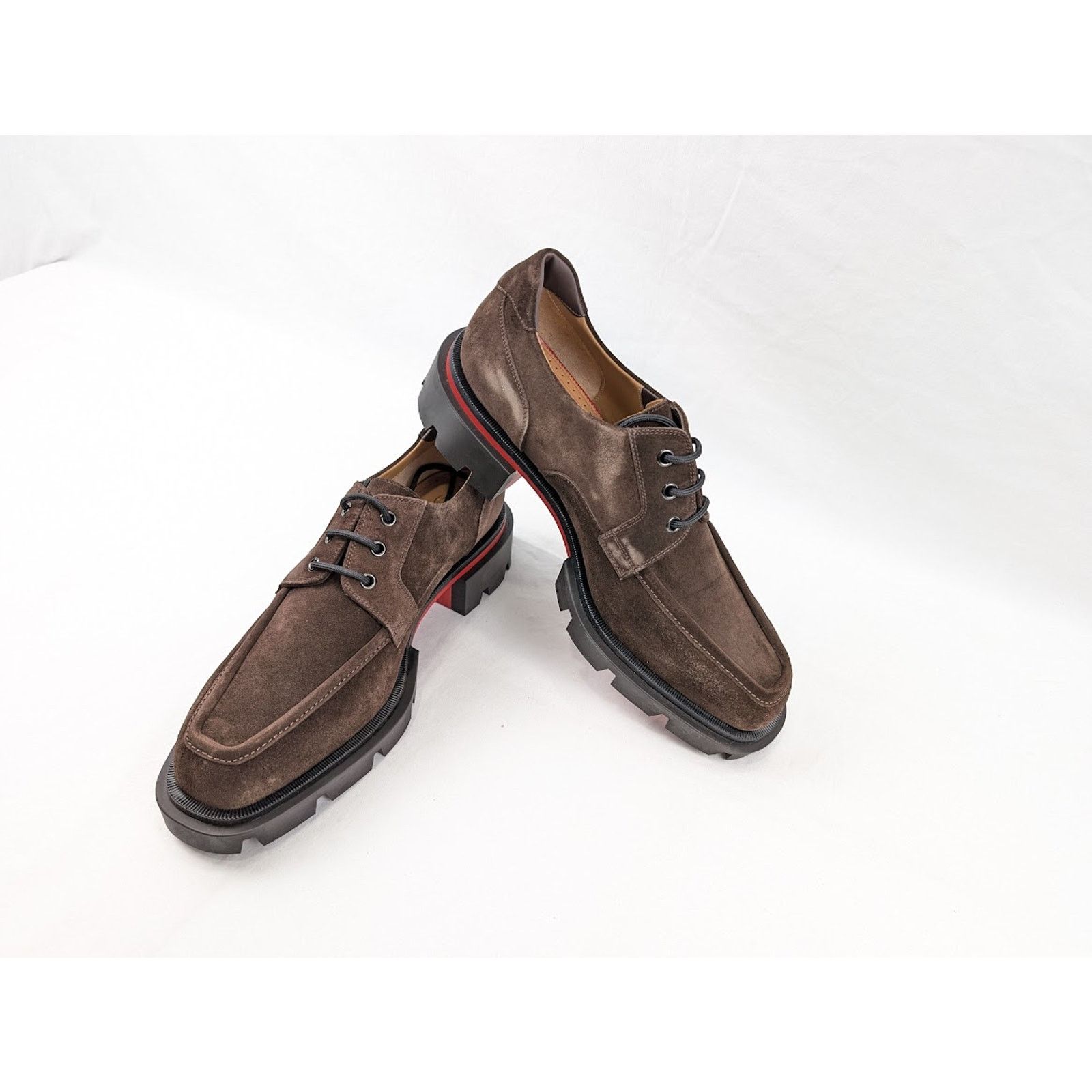 Christian Louboutin o1rshd1 Q:2 / Our Georges L Flat Shoes in Cosme / Brown Size US 10 / EU 43 - 14 Thumbnail