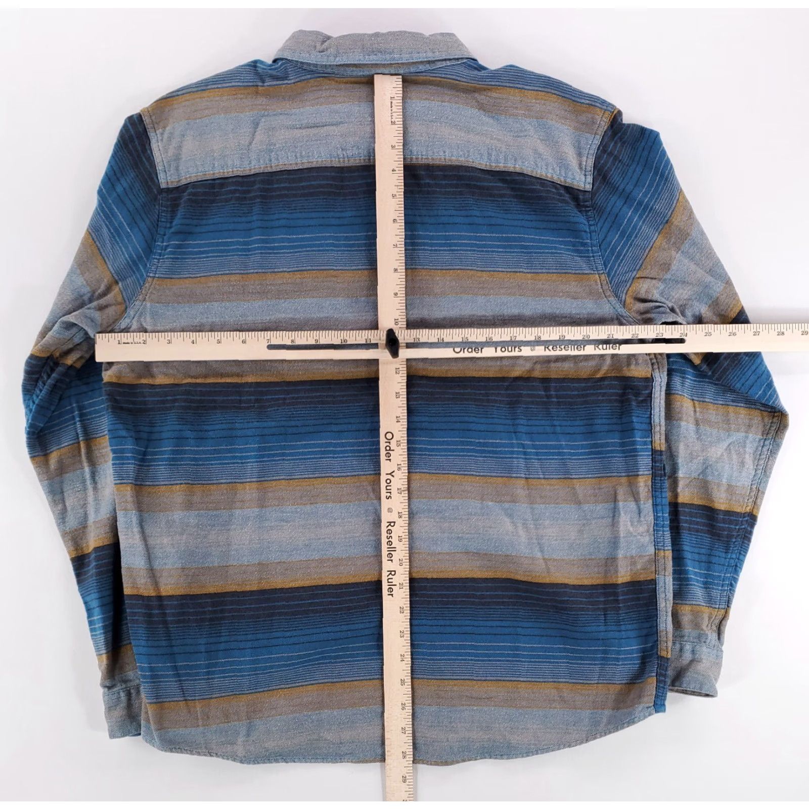 Patagonia Patagonia Fjord Flannel Midweight Button-Up Shirt Striped Blue Gray Mens L Size US L / EU 52-54 / 3 - 4 Thumbnail