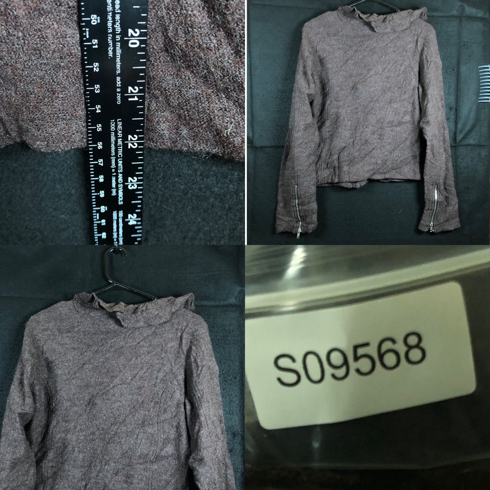 Cynthia Rowley Cynthia Rowley Womens Sweater Brown Full Zip Ruffle 100% Wool Zip Sleeves Small Size S / US 4 / IT 40 - 8 Thumbnail