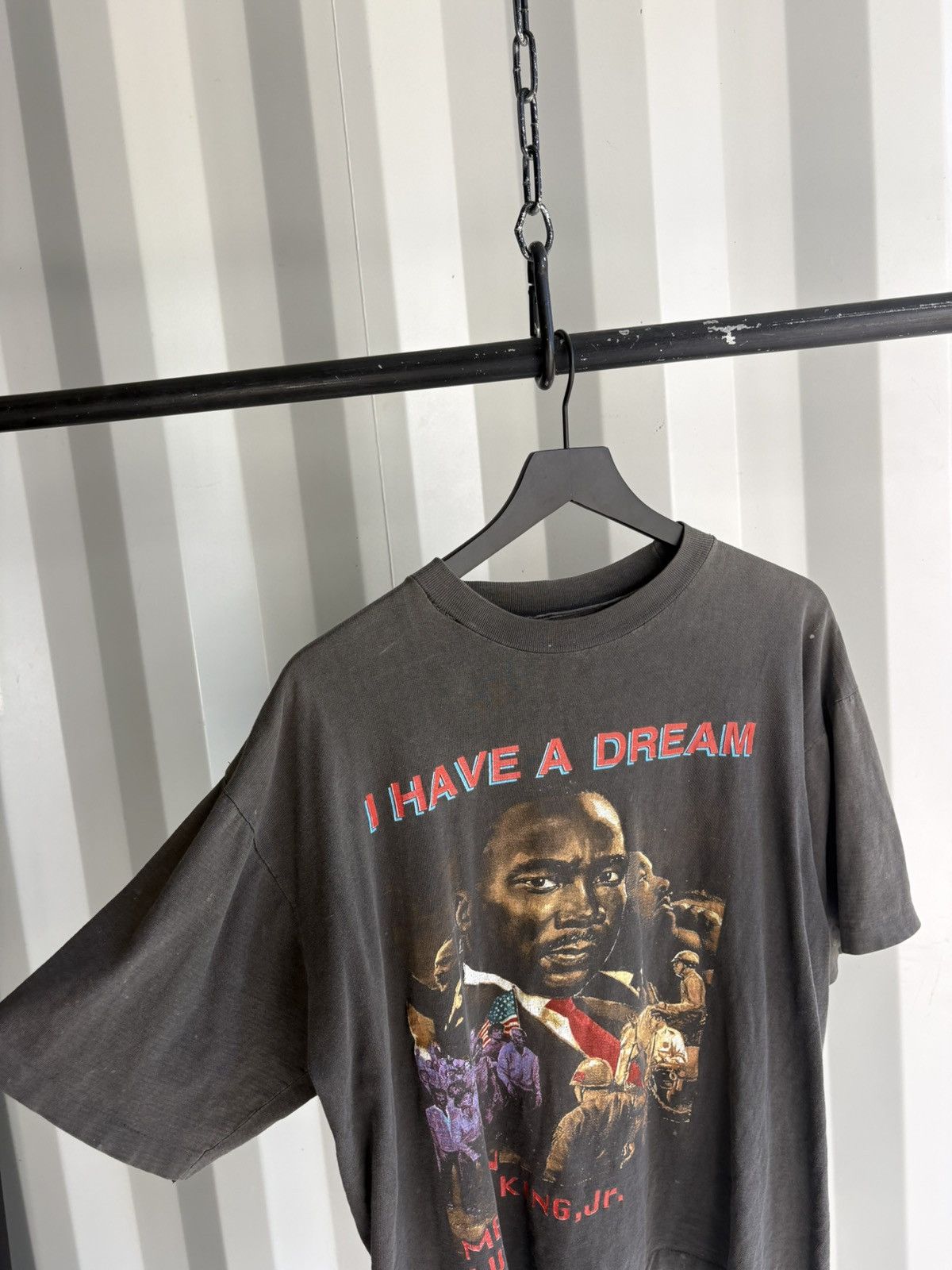 Vintage MLK I Have A Dream Thrashed Faded Distressed Shirt GRUNGE Size US XL / EU 56 / 4 - 4 Thumbnail