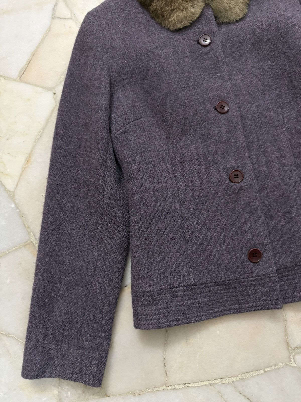 Harris Tweed Harris Tweed Hand Woven Fur Collar Jacket Size XS / US 0-2 / IT 36-38 - 4 Thumbnail
