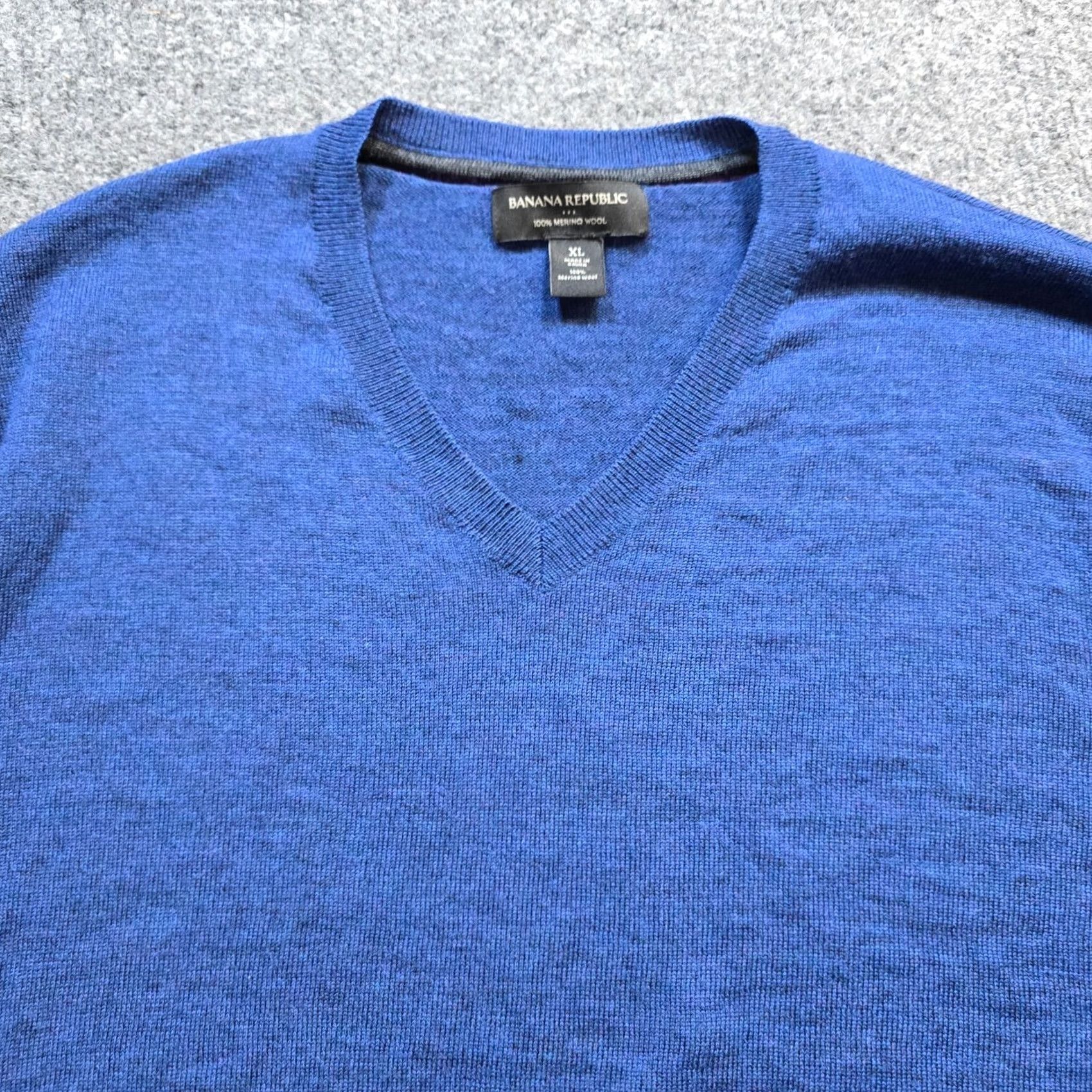 Banana Republic Banana Republic Mens Blue Merino Wool Long Sleeve Sweater XL Casual Size US XL / EU 56 / 4 - 2 Thumbnail