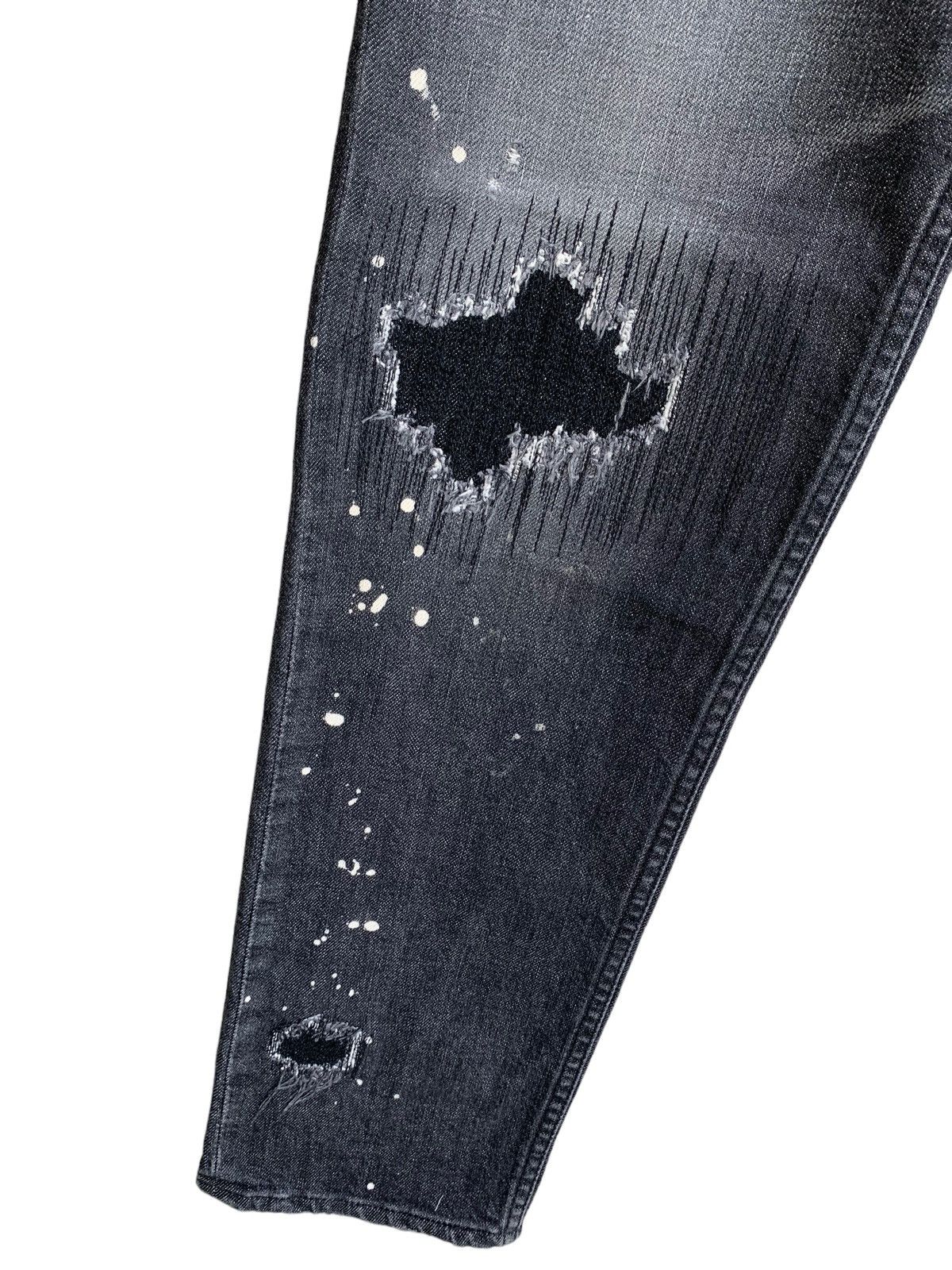 Number (N)ine 🔥Number (N) Distressed Splatter Denim Jeans Size US 32 / EU 48 - 5 Thumbnail