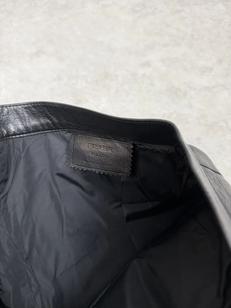 Prada FW1999 Prada Black Padded Biker Leather Pants Size US 30 / EU 46 - 8 Thumbnail