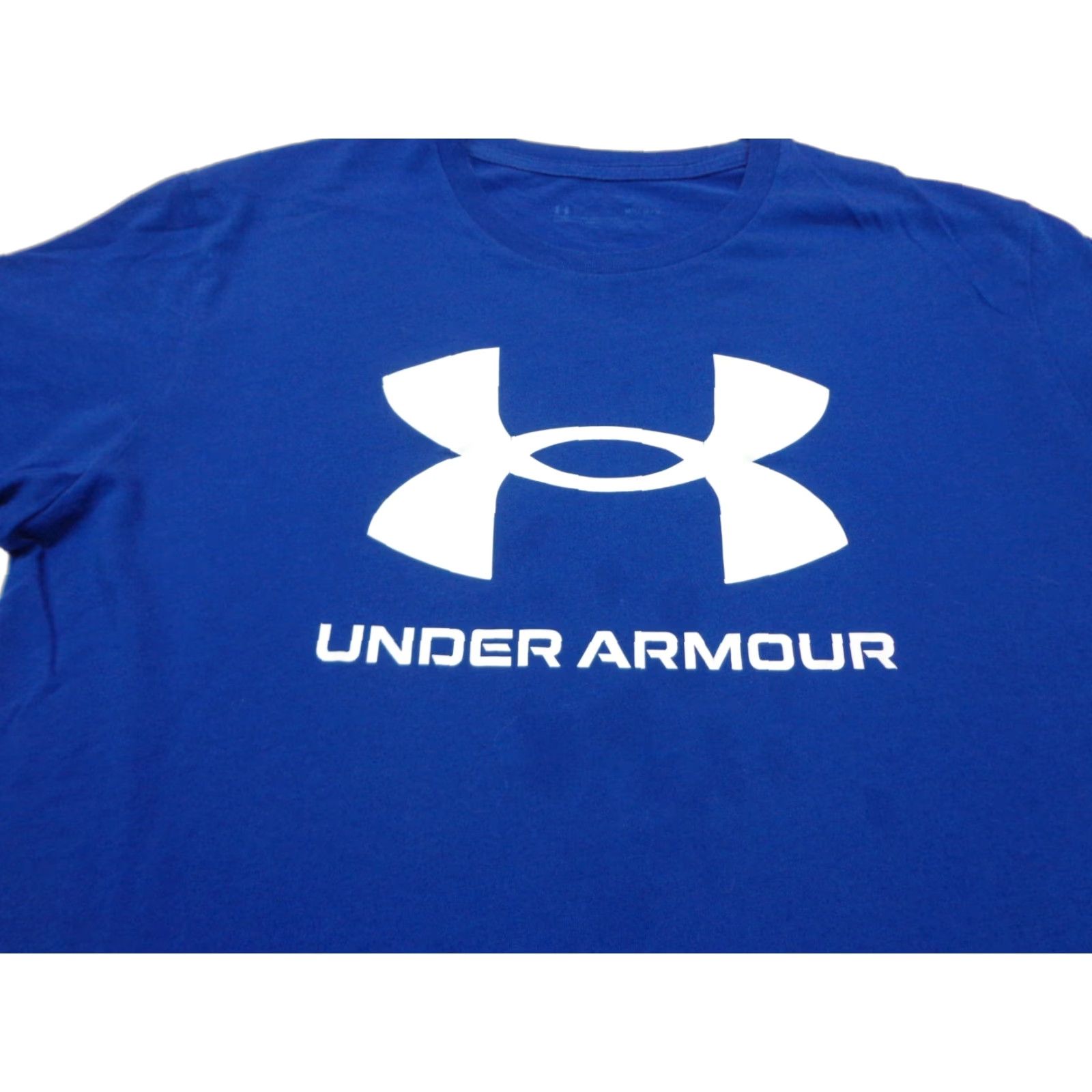 Under Armour Under Armour Logo Men's Royal Blue Crewneck Short Sleeve T-Shirt Size M Loose Fit Activewear Casual Size US M / EU 48-50 / 2 - 1 Thumbnail