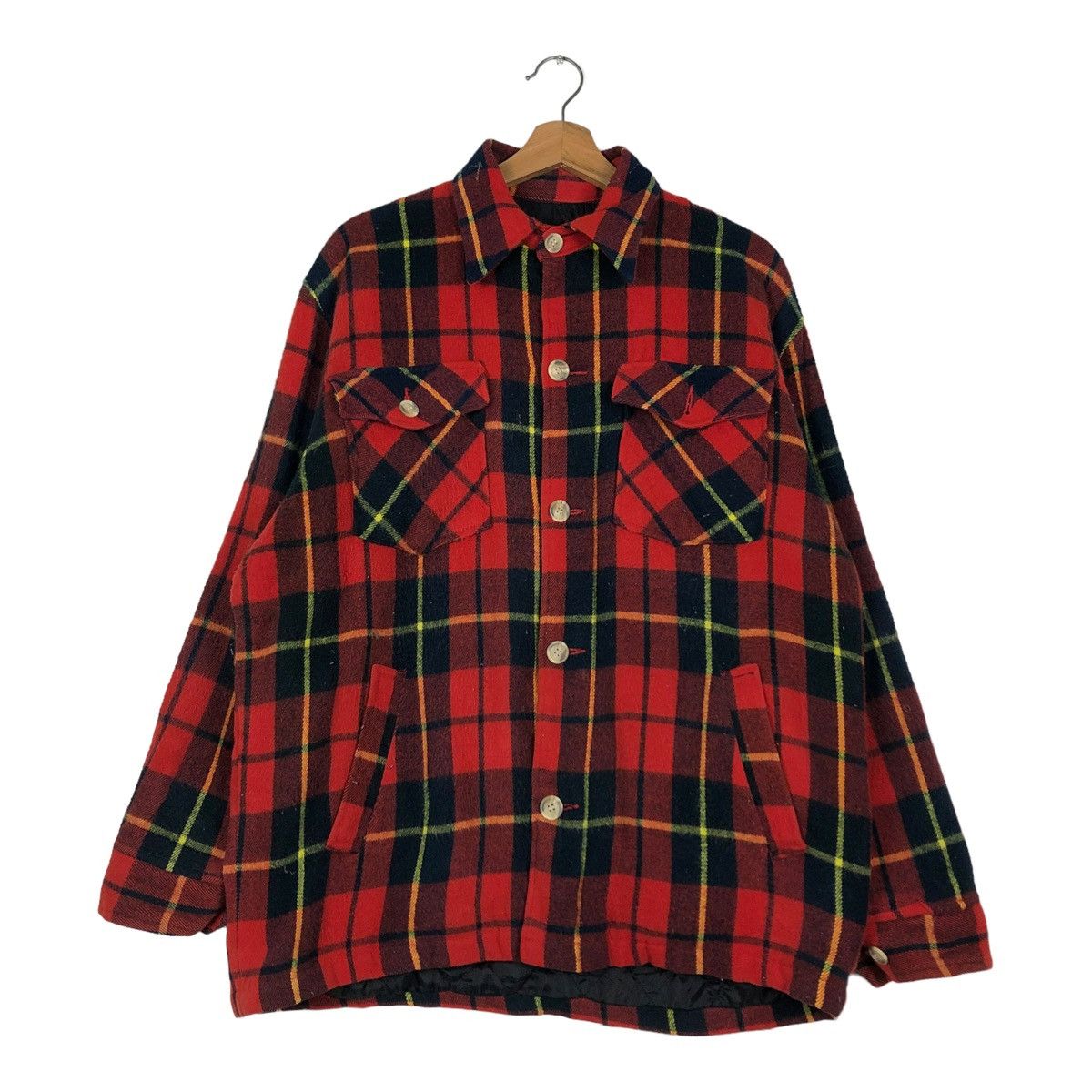 Japanese Brand 🔥VINTAGE BUTTON JACKET TASS FINDER HUNTING TARTAN DESIGN Size US L / EU 52-54 / 3 - 1 Thumbnail